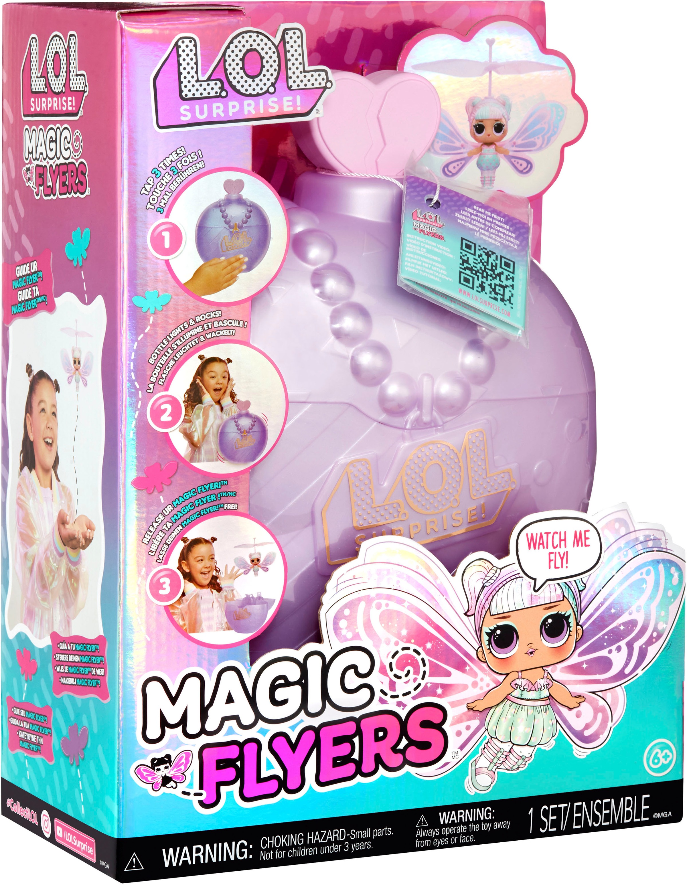 L.O.L. SURPRISE! Minipuppe »Magic Flyers - Sweetie Fly (Lilac Wings)«, mit Licht