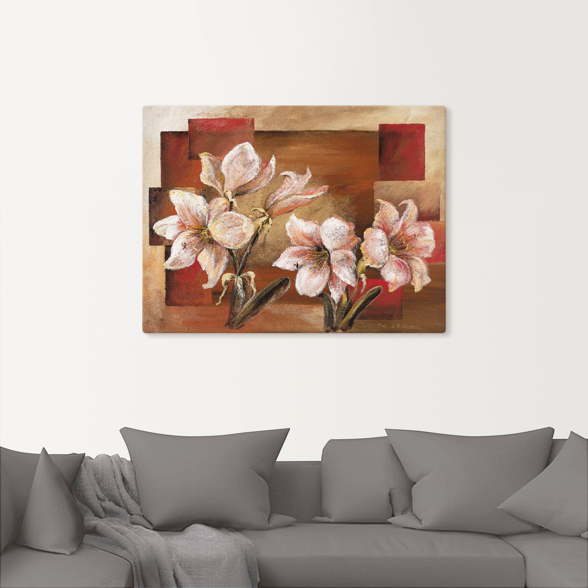 Artland Wandbild »Mallorca's Garten«, Blumen, (1 St.), als Leinwandbild, Wandaufkleber in verschied. Größen