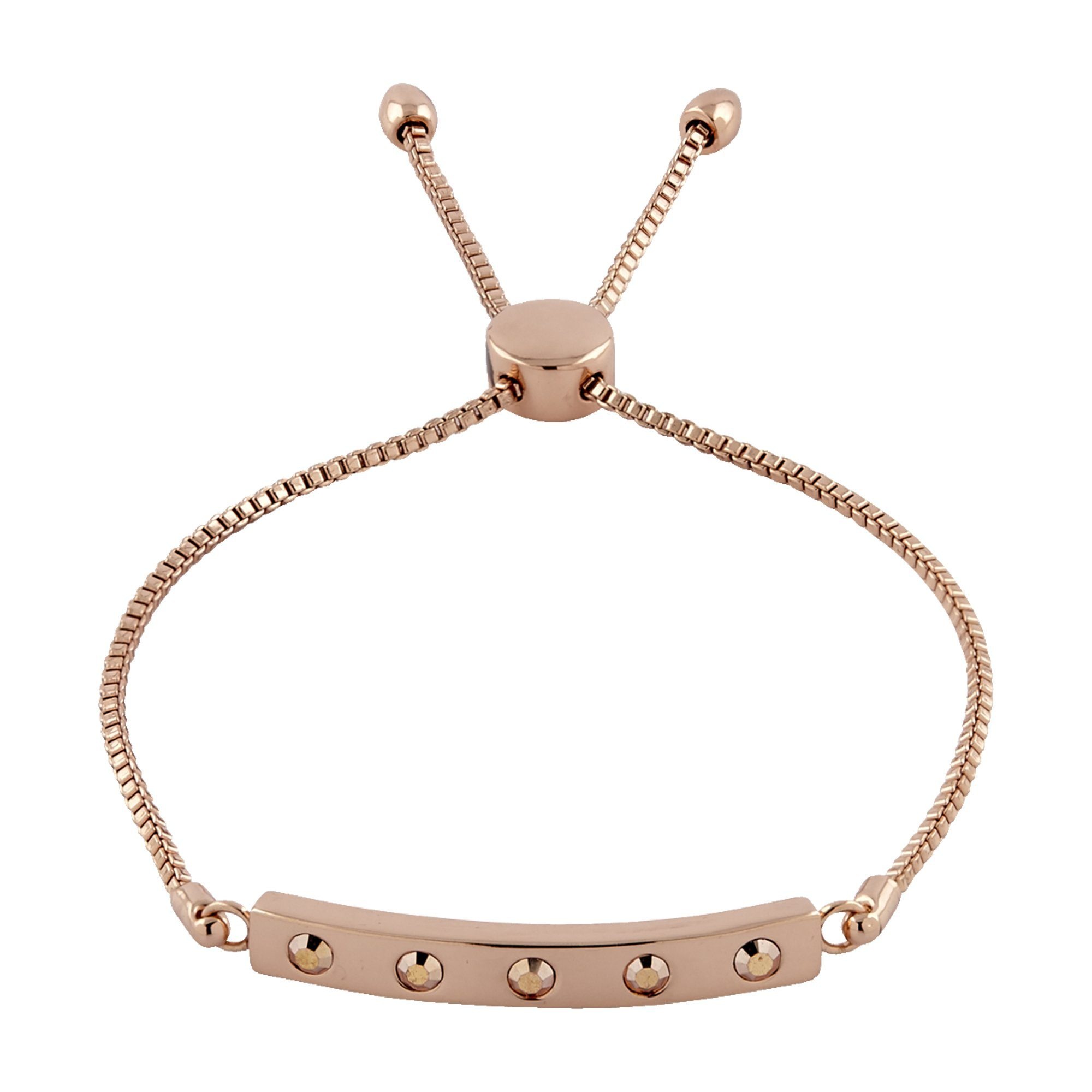Buckley London Armschmuck Messing rosévergoldet mit Kristallen