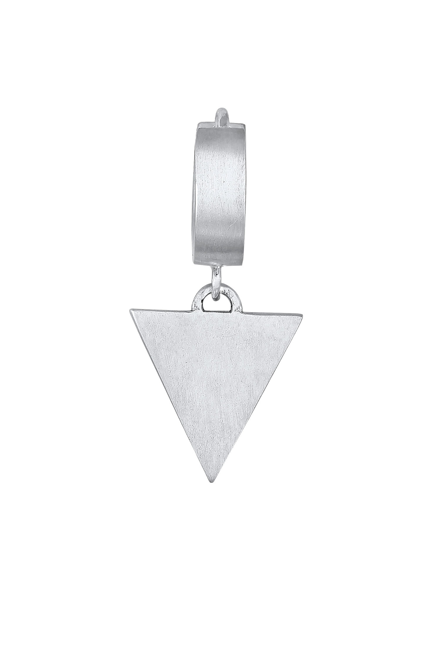 Kuzzoi Paar Creolen »Ohrringe Single Creole Dreieck Matt 925 Sterling Silber«