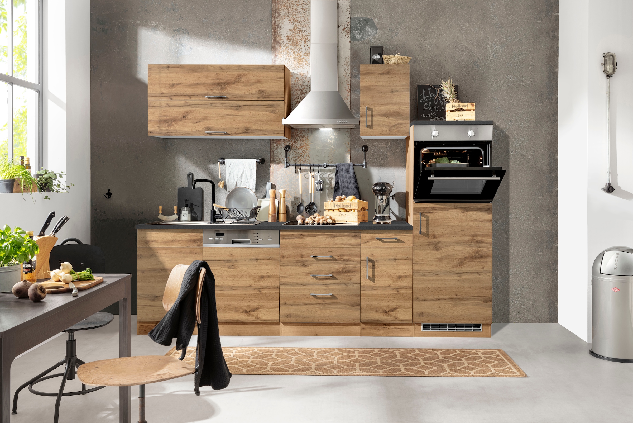 KOCHSTATION Küchenzeile »KS-Colmar« ohne E-Geräte, Breite 270 cm