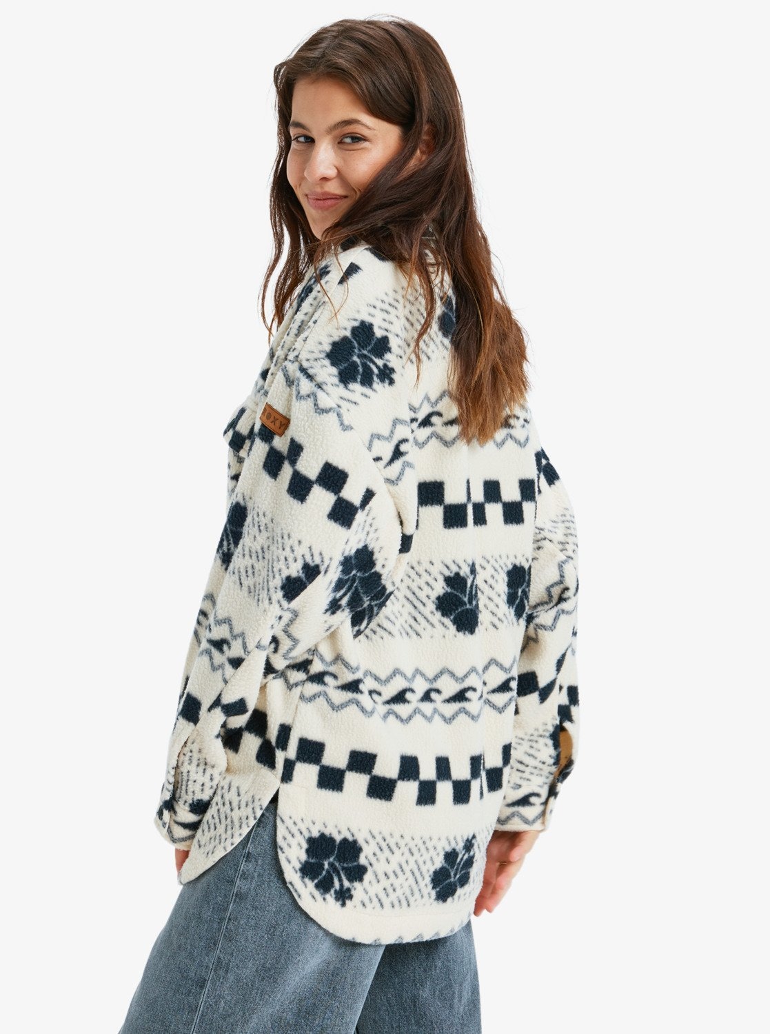 Roxy Fleecejacke »MORNING CRUSH SHACKET« 1 Stk. tlg. mit Kapuze, aus Polyester, sportlicher Stil