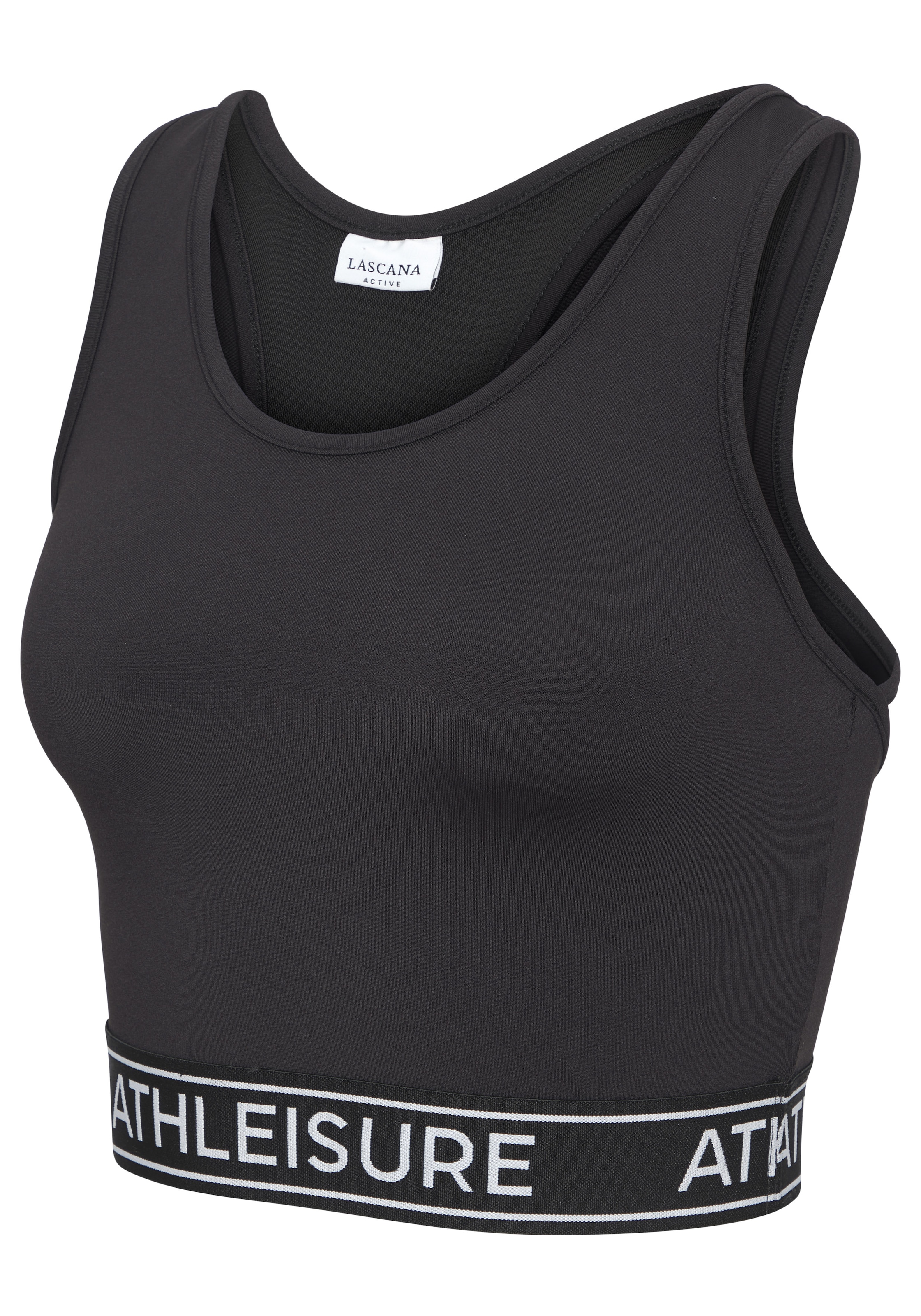 LASCANA ACTIVE Crop-Top mit modischem Rücken und Mesh-Einsatz, Tank Top, sportlich, bauchfrei