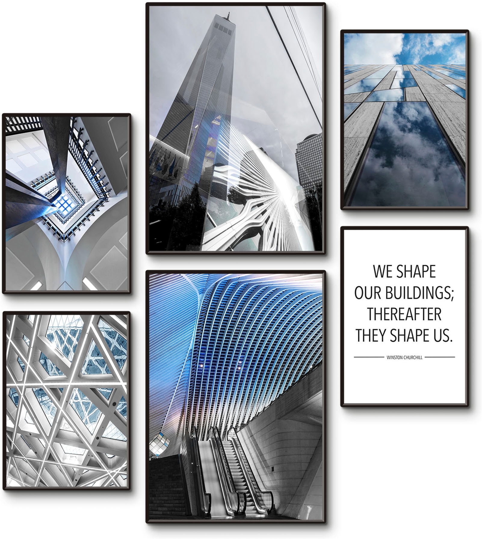 OTTO home Wandbild »Urban Cityscapes« Elemente der Architektur 6 Stk. tlg. als Poster oder Leinwandbilder Set