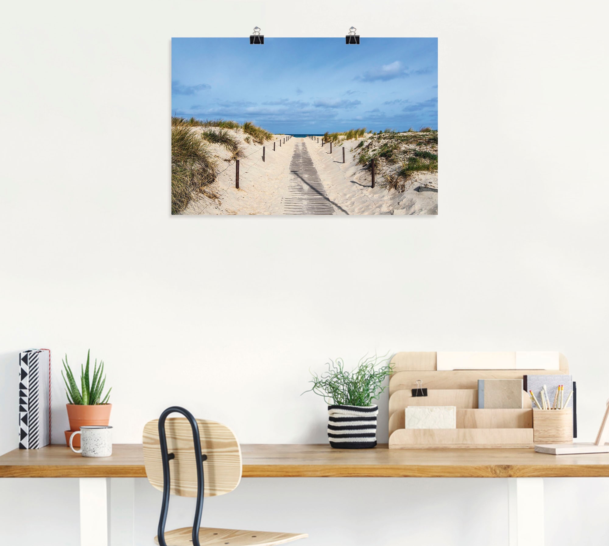 Artland Wandbild »Strandaufgang an Küste der Ostsee« Strandbilder 1 Stk. tlg. als Alubild, Outdoorbild, Leinwandbild, Poster, Wandaufkleber