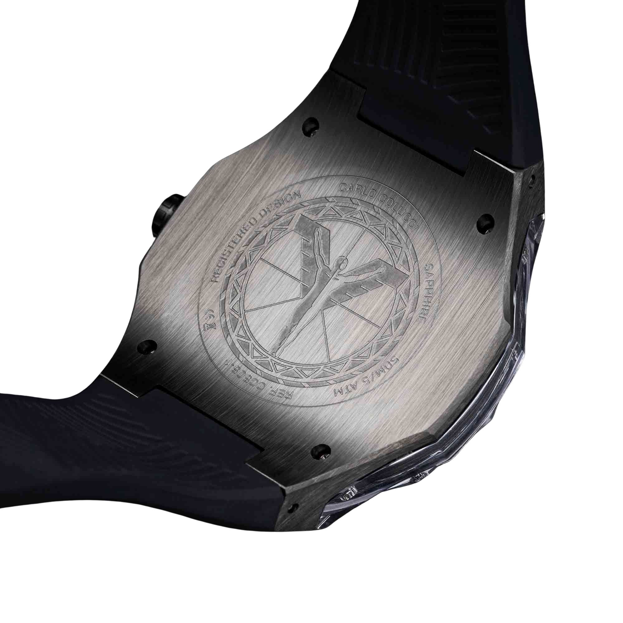 CARLO COLUCCI Quarzuhr »CC505-1« Armbanduhr, Herrenuhr, Silikonarmband, analog