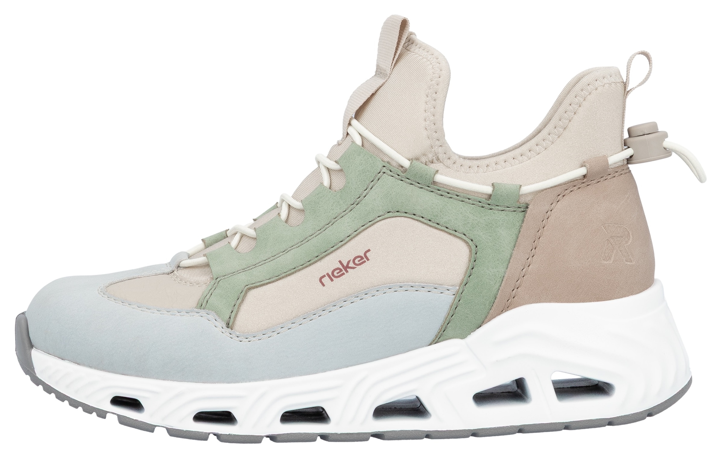 RIEKER Sport Slip-On Sneaker  High Top Sneaker, Schlupfschuh mit Schnellverschluss hinten