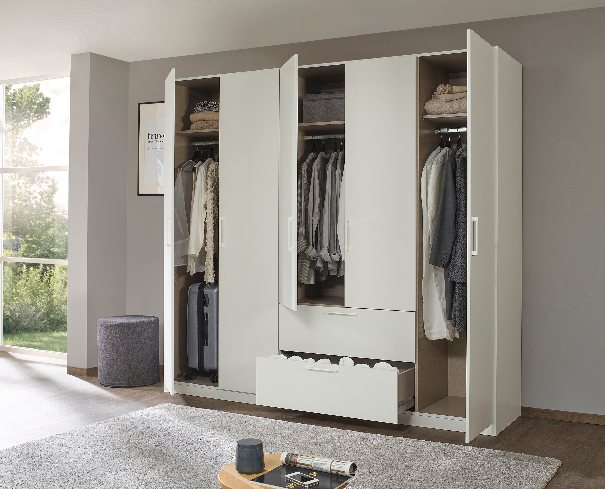 INOSIGN BY RAUCH Schlafzimmer-Set »Komplettschlafzimmer Schlafzimmer Challenger (Set 4-teilig)«, Schrank 2 Breiten, Bett 3 Breiten, 2 Nachttische MADE IN GERMANY
