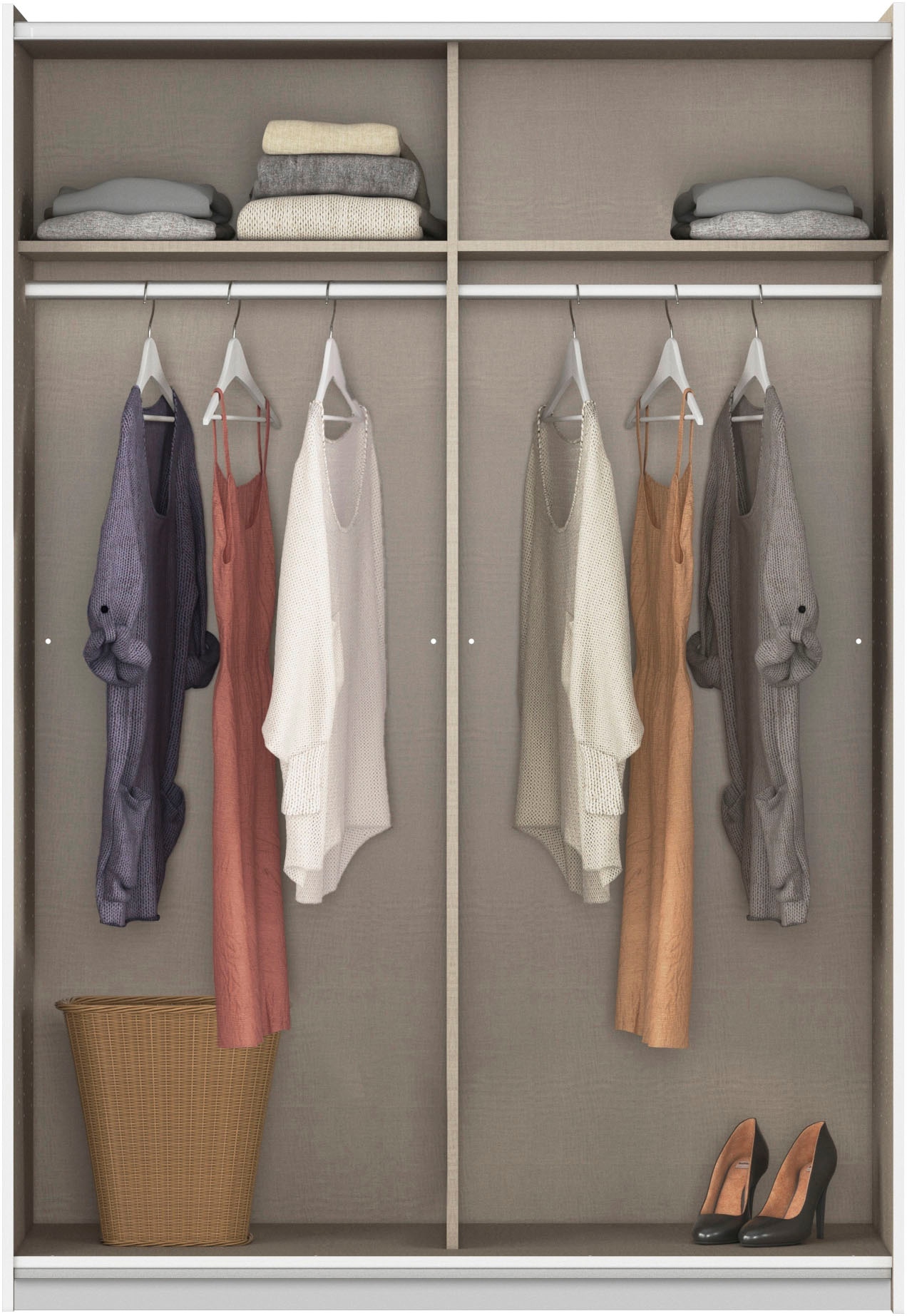 rauch Schwebetürenschrank »Subito Kleiderschrank Bestseller« Schlafzimmerschrank Schrank Garderobe mit 4 Spiegelelementen