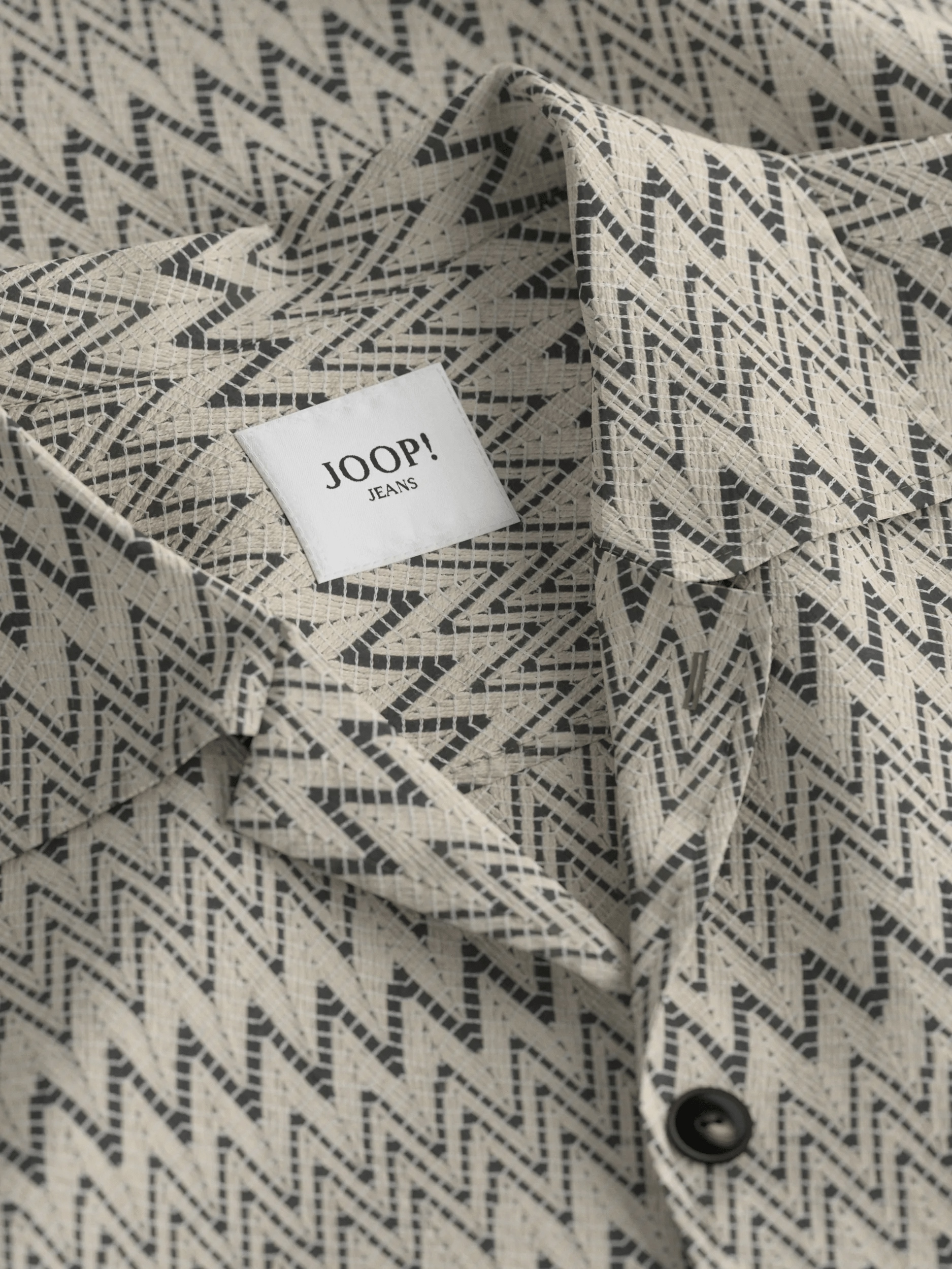 Joop Jeans Kurzarmhemd »Hanau« mit durchgehendem Zickzack-Muster