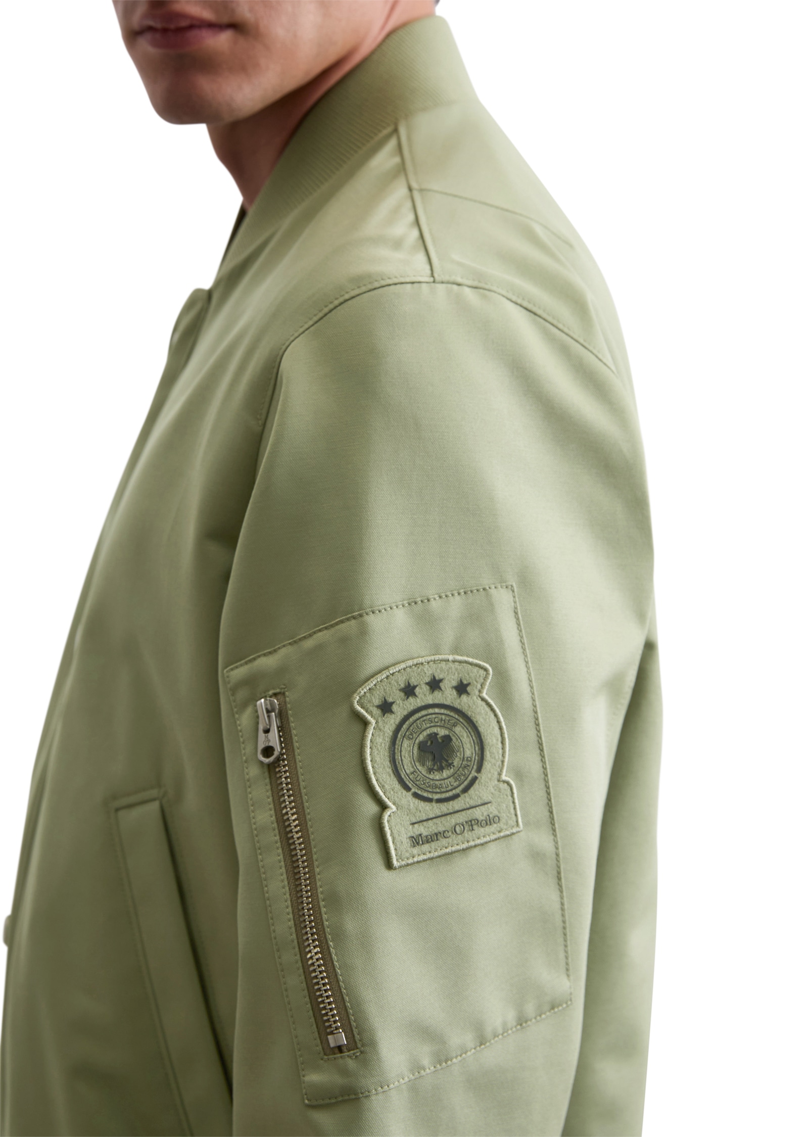 Marc O'Polo Canvasjacke »DFB Travel Collection« aus wasserabweisendem Micro-Canvas, weiche Rippbündchen, regular fit