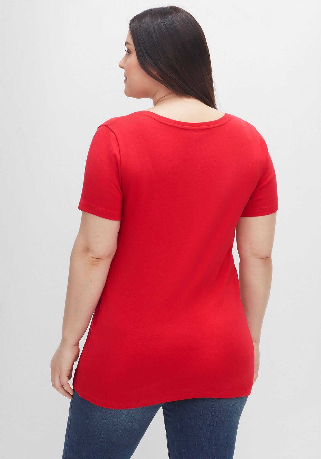 Sheego T-Shirt »T-Shirt im Doppelpack, mit V-Ausschnitt«, im Doppelpack, mit V-Ausschnitt