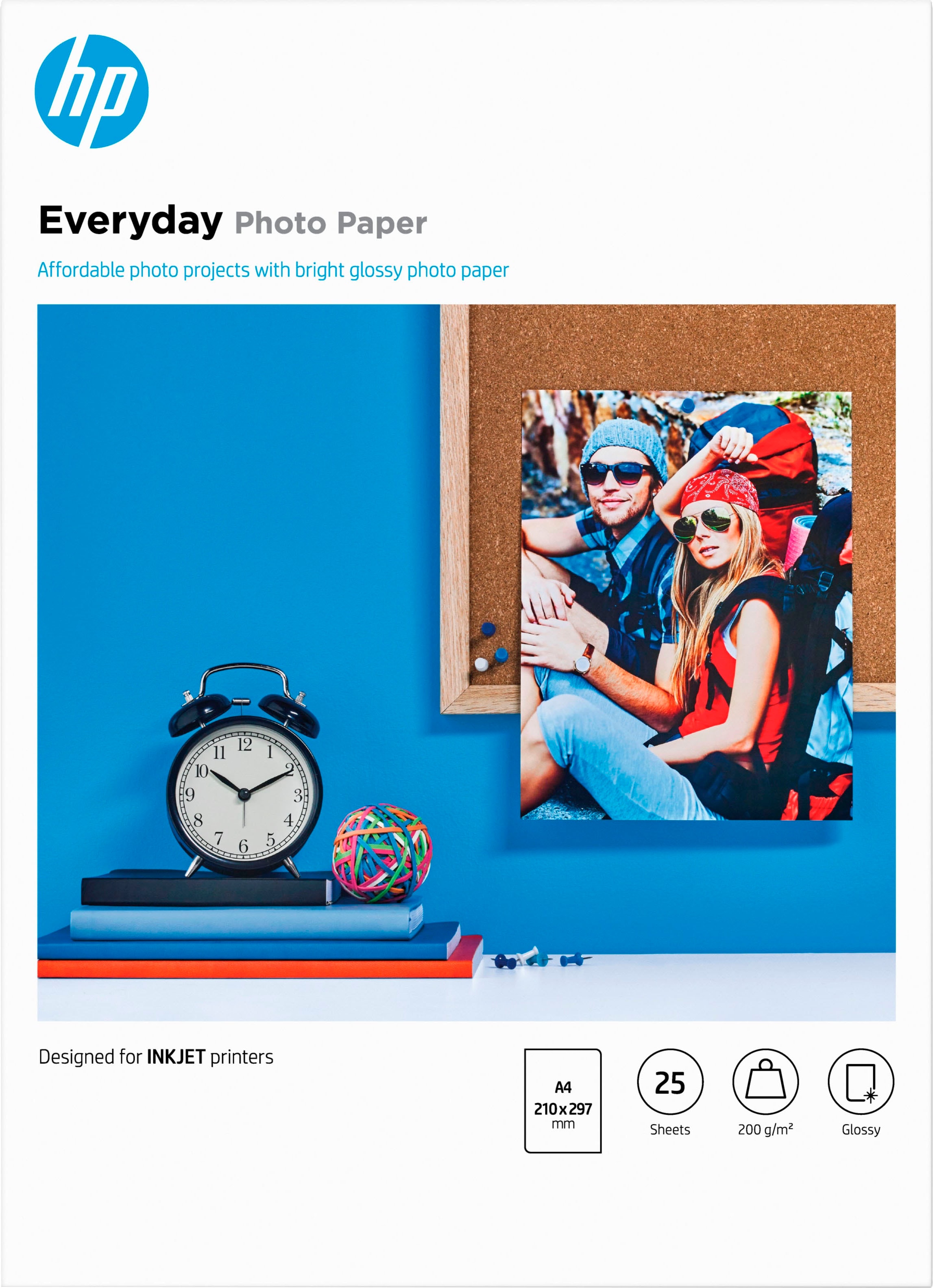 HP Fotopapier »Everyday glänzend - 25 Blatt/A4/210 x 297«, DIN-A4