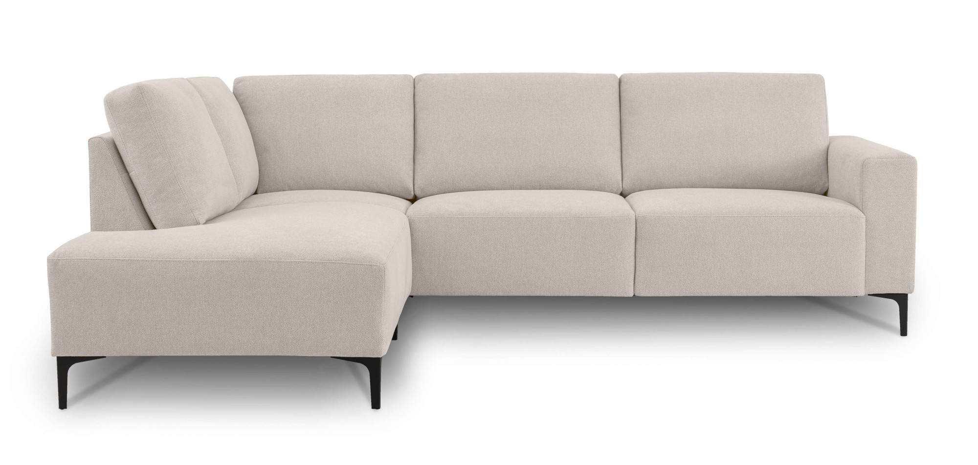 Home affaire Ecksofa »Tournon, L-Form, Breite 256 cm, Webstoff, Chenille«, Designsofa im nordischen Stil, Wellenunterfederung, Metallfüße