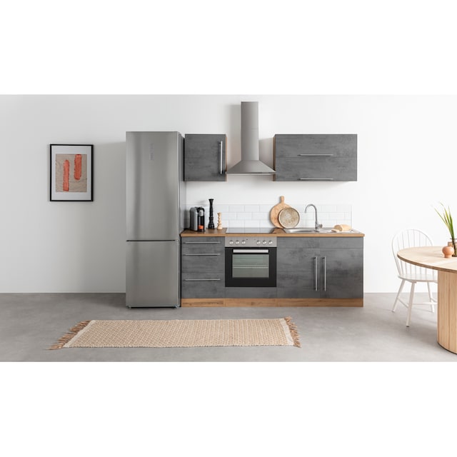 HELD MÖBEL Küchenzeile »Samos«, mit E-Geräten, Breite 210 cm mit  Stangengriffen aus Metall kaufen online bei OTTO