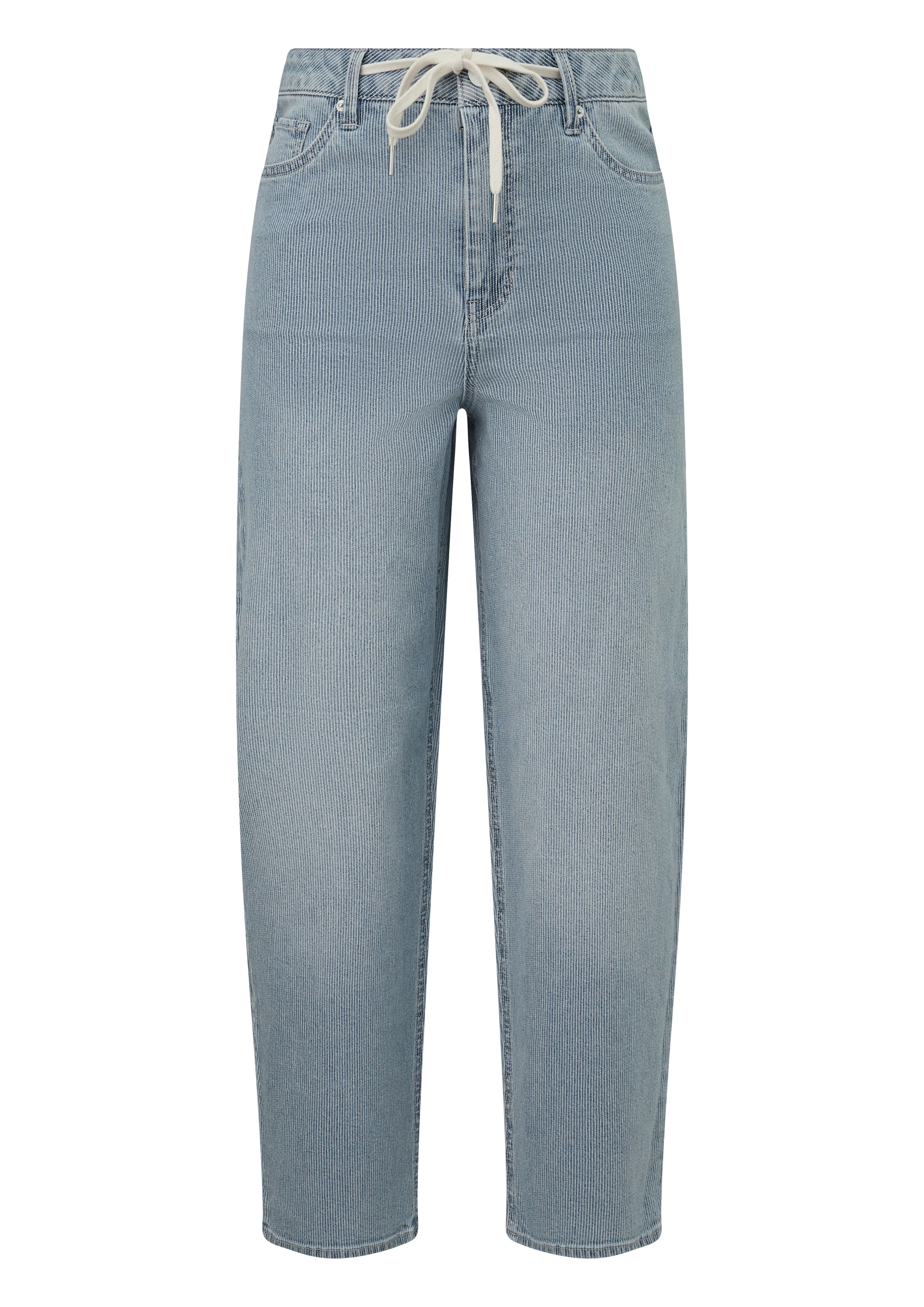 s.Oliver 5-Pocket-Jeans »Barrel Leg« mit feinem Streifenmuster und Bindeband