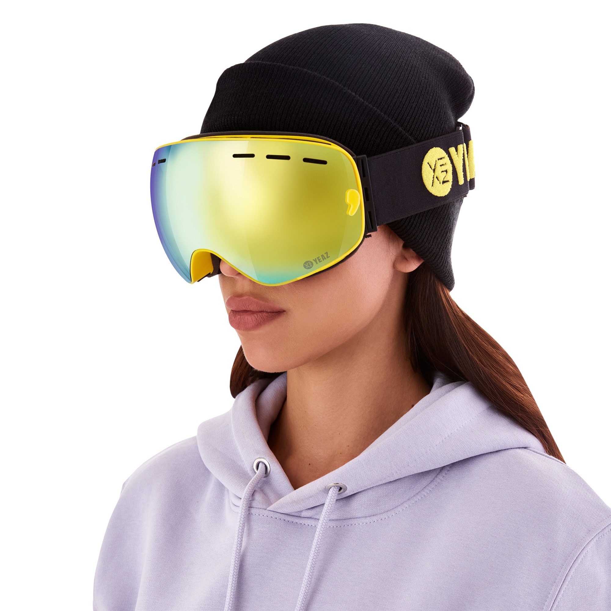 YEAZ Snowboardbrille »Ski- Snowboardbrille mit Rahmen gelb verspiegelt XTRM-SUMMIT«