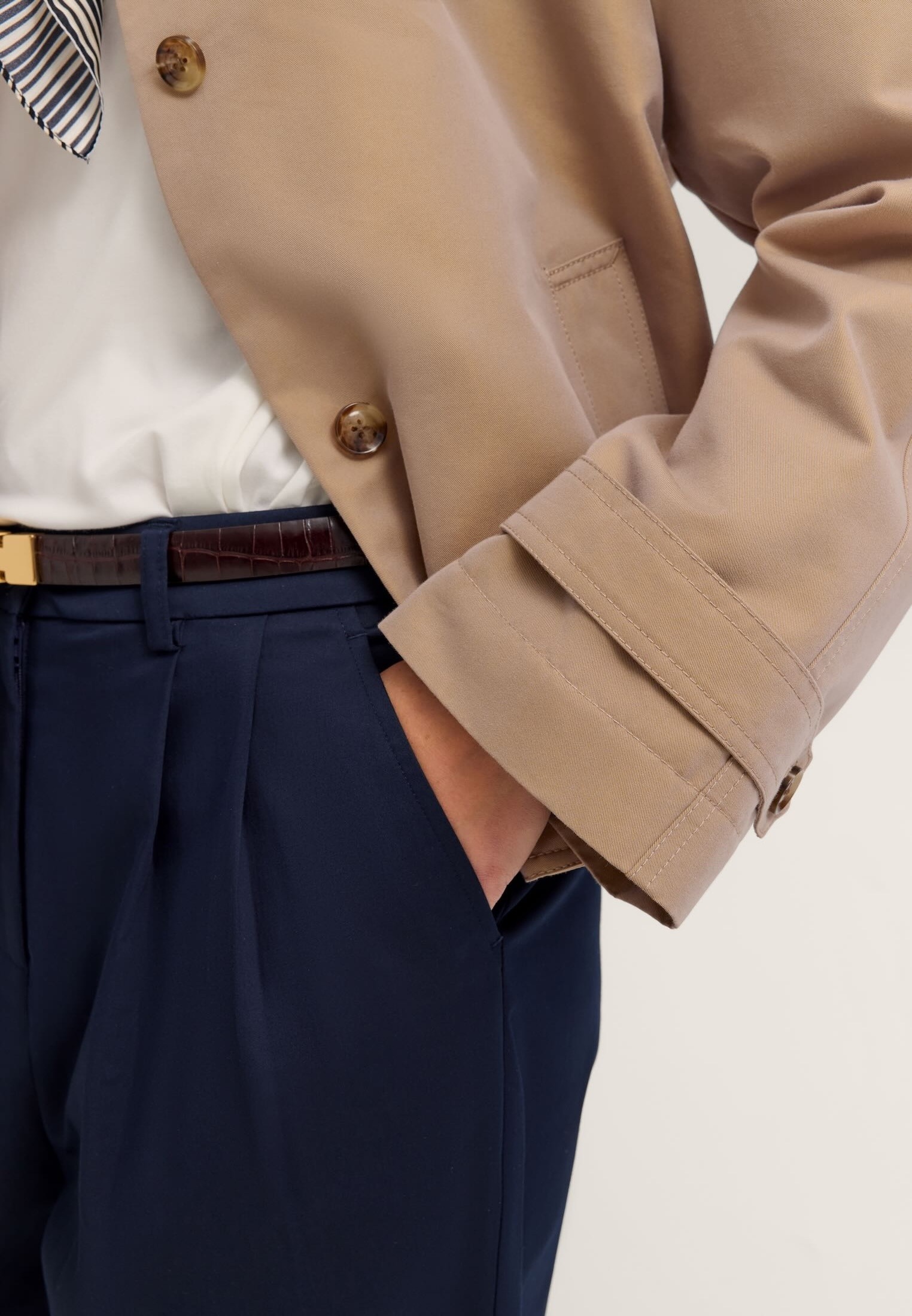 bugatti Kurzjacke »Regular Fit« kurzer Trenchcoat Style