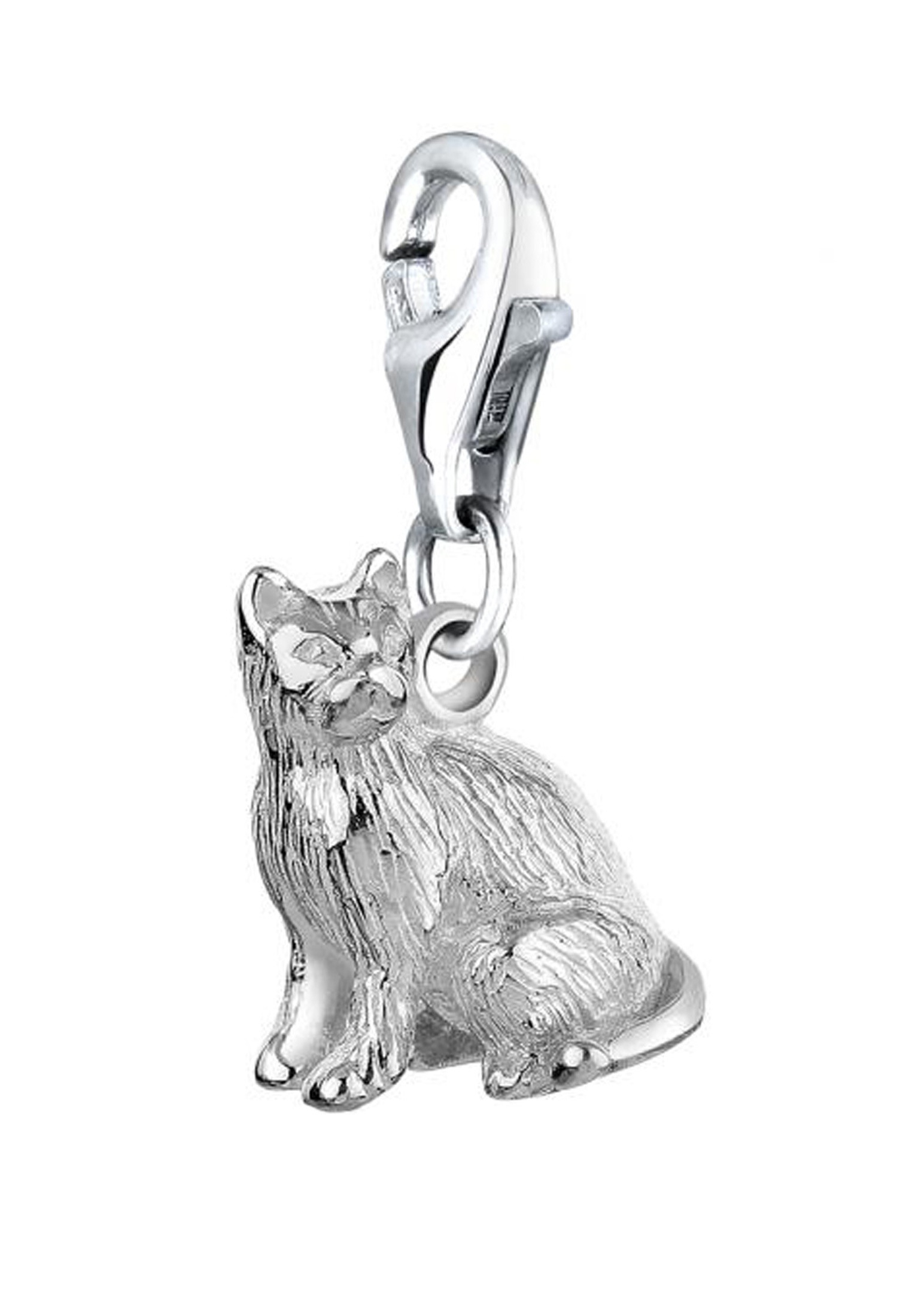 Nenalina Charm-Einhänger »Charm Anhänger Katze Tier 925 Silber«