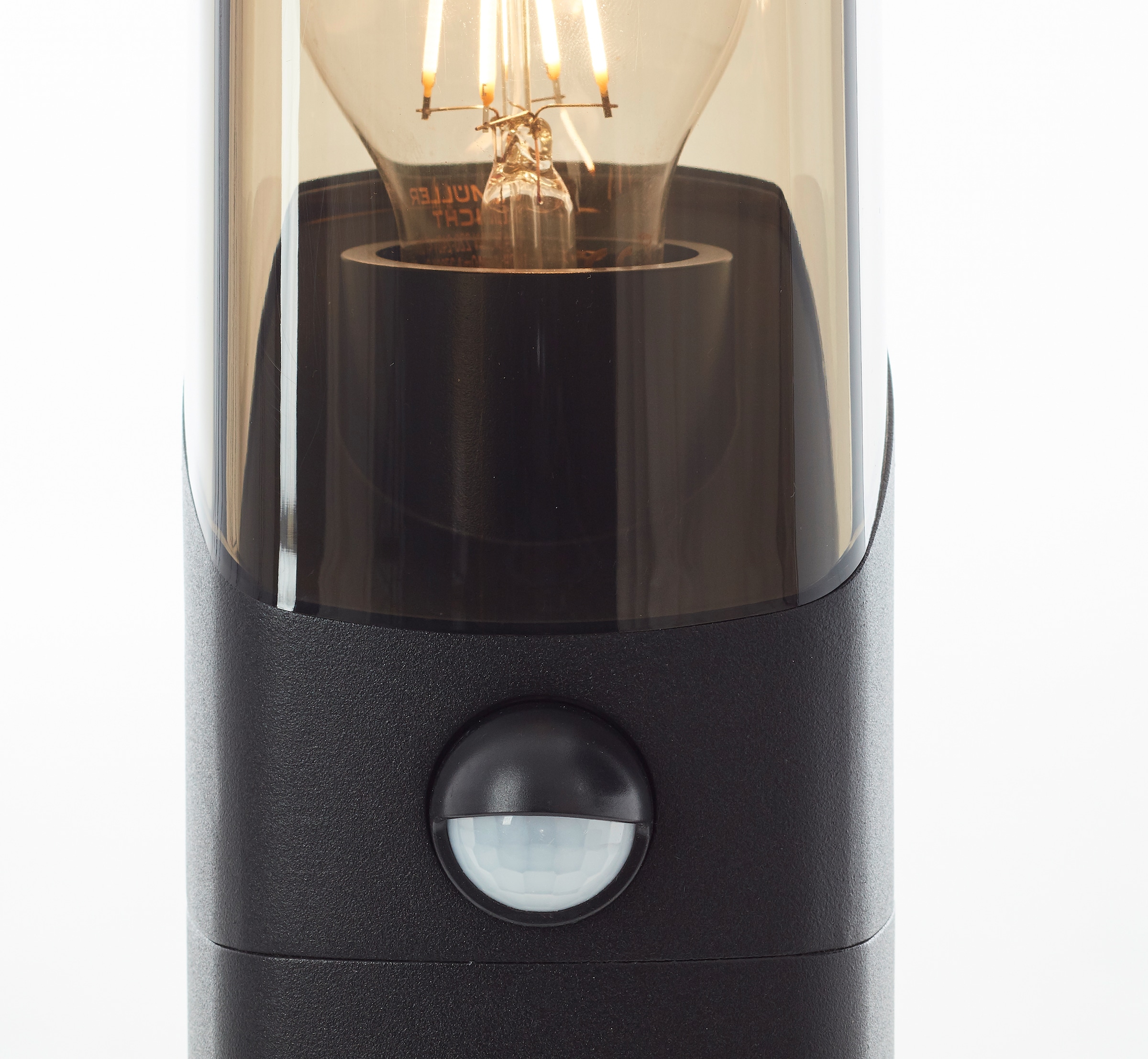 Brilliant Außen-Stehlampe »Minou«, 1 flammig, Leuchtmittel E27 | ohne Leuchtmittel, Außenstandleuchte Bewegungsmelder, 60 cm, E27, Alu-Druckguss, schwarz