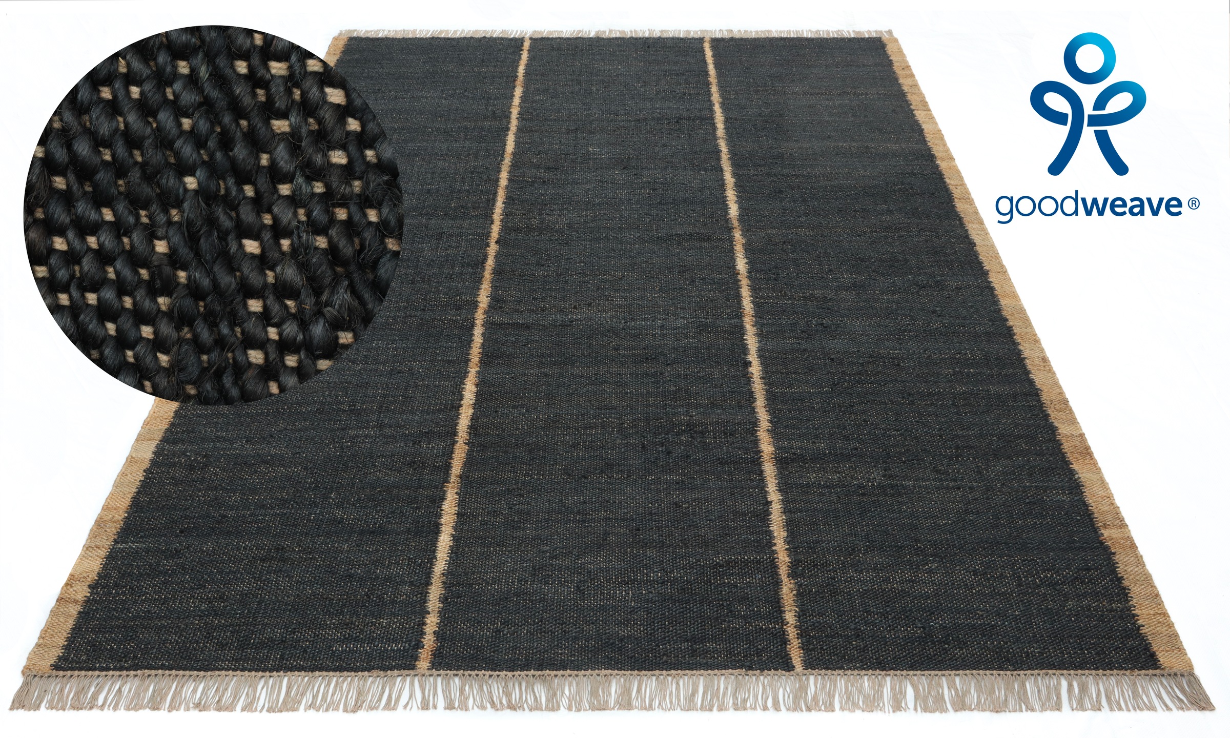 LeGer Home by Lena Gercke Teppich »Lenia, handgewebt, Jute« rechteckig 10 mm Höhe mit Fransen, Teppich, Wohnzimmer, Schlafzimmer, Esszimmer