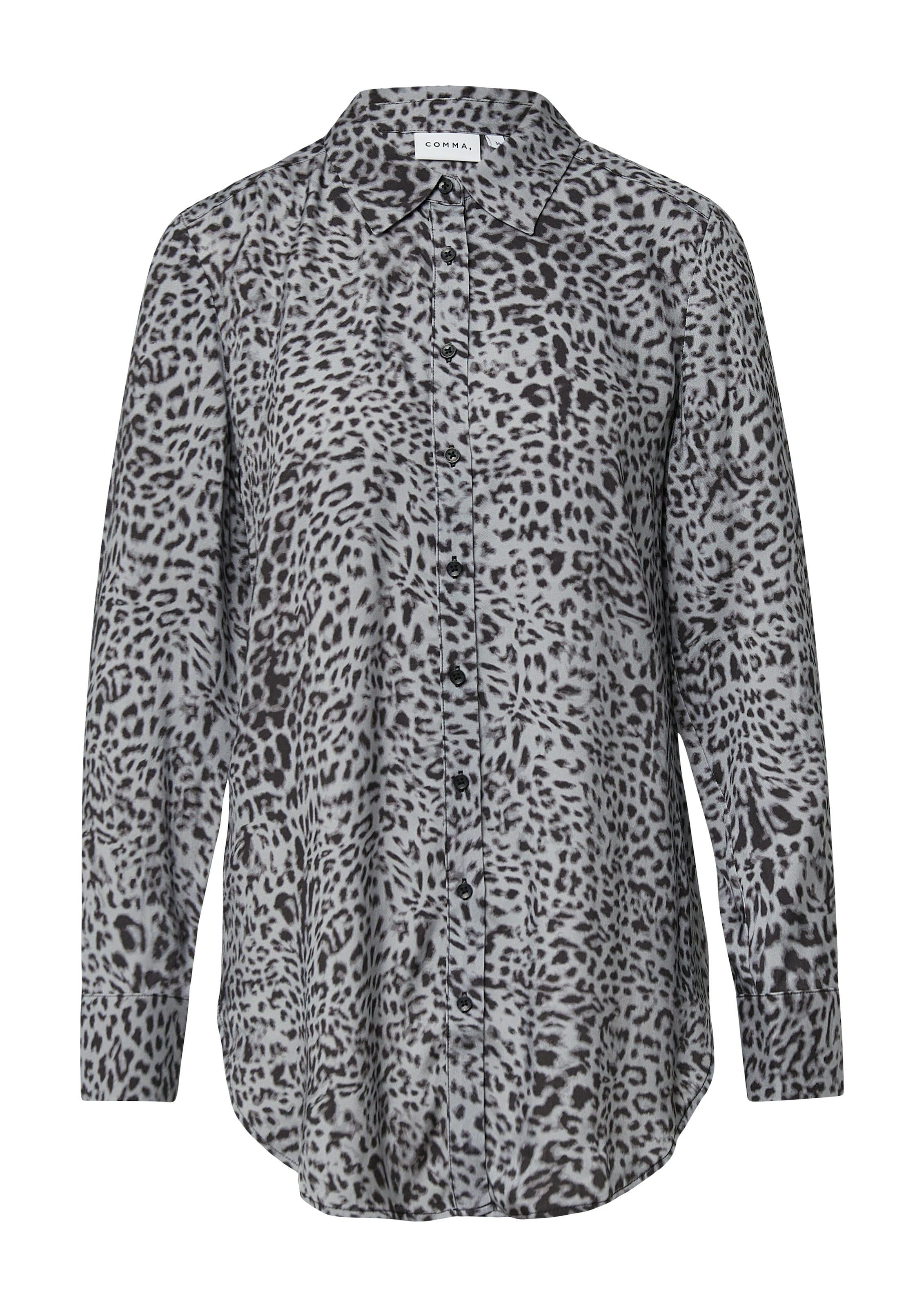 Comma Langarmbluse, mit All-Over-Animal Print