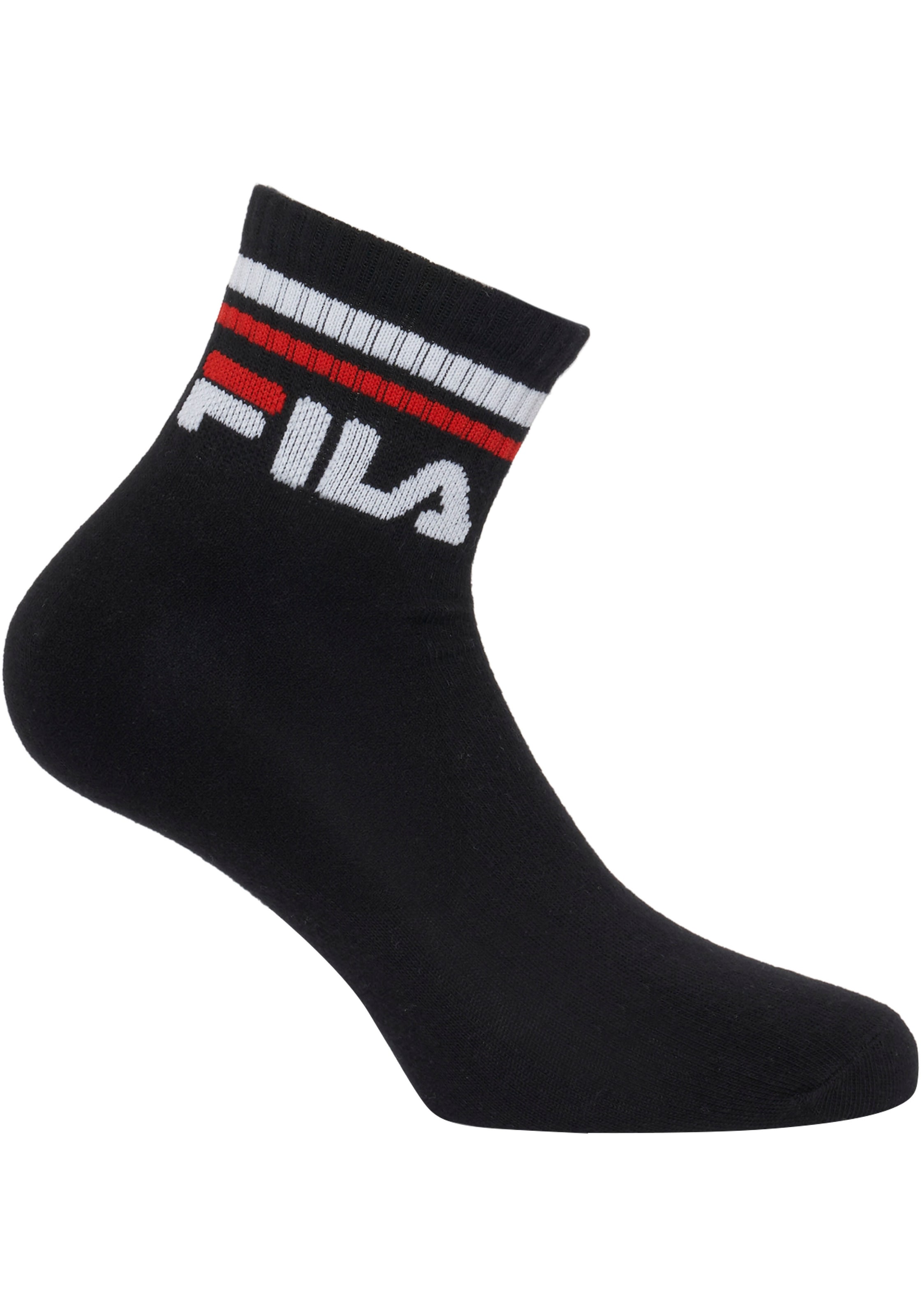 Fila Kurzsocken »UNISEX QUARTER PLAIN SOCKS« 6 Paar tlg. mit Logo-Schriftzug
