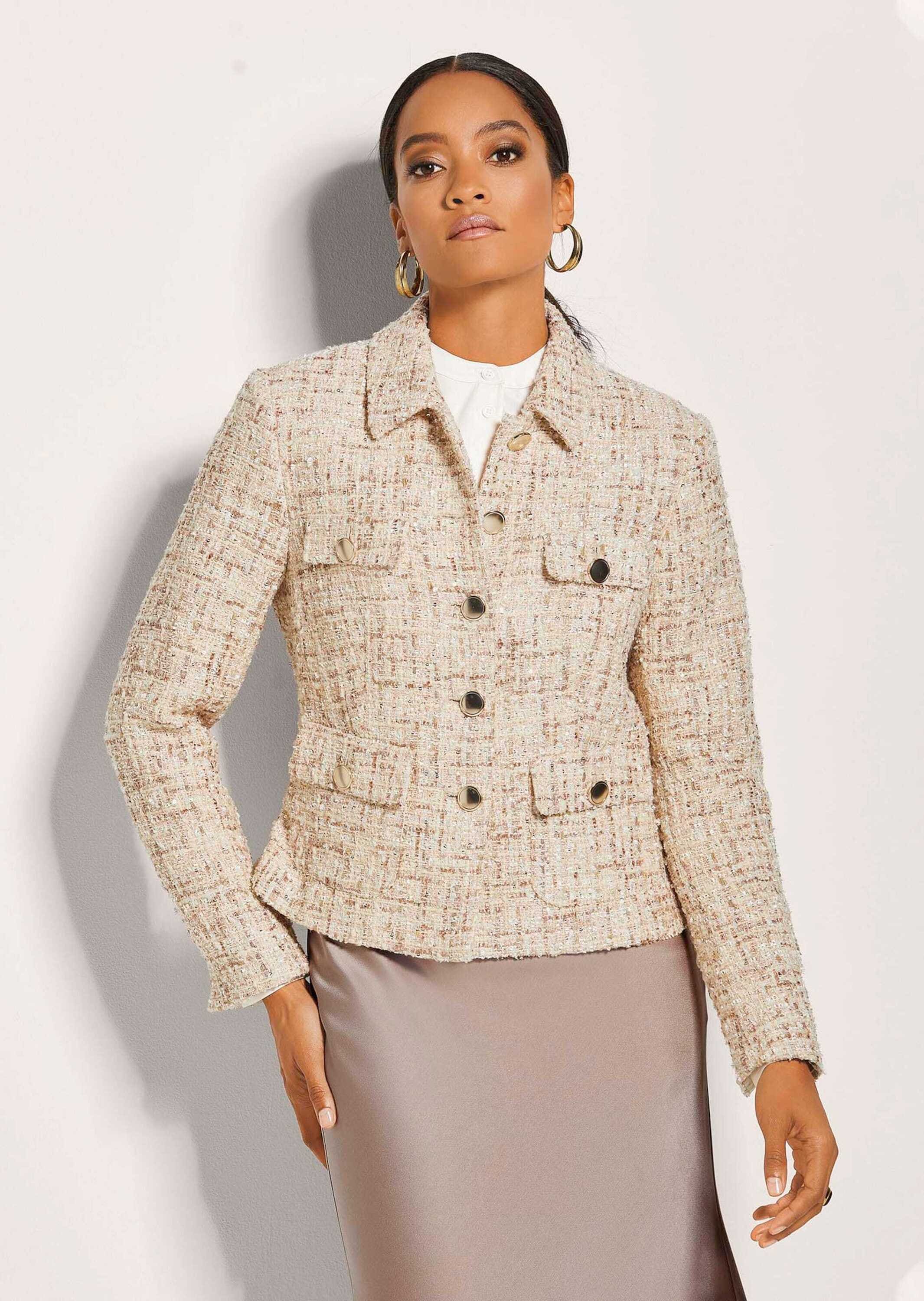 MADELEINE Jerseyblazer »Blazer Glanzvoller Kurzblazer«