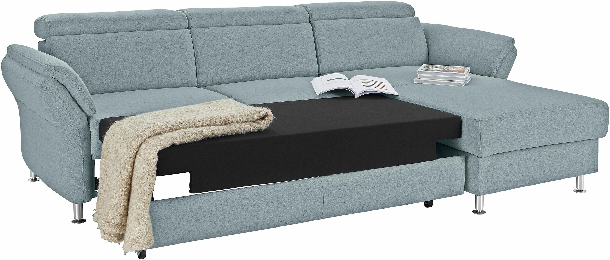sit&more Ecksofa »Avignon L-Form«, Kopfteilverstellung, wahlweise mit Bettfunktion und Bettkasten