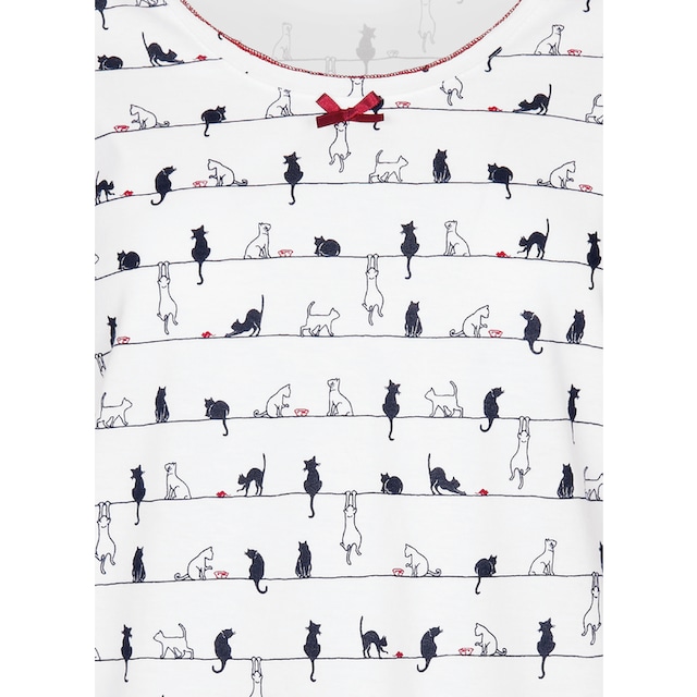 Trigema Nachthemd »TRIGEMA 3/4 Arm Nachthemd mit Katzenmotiv« im OTTO  Online Shop
