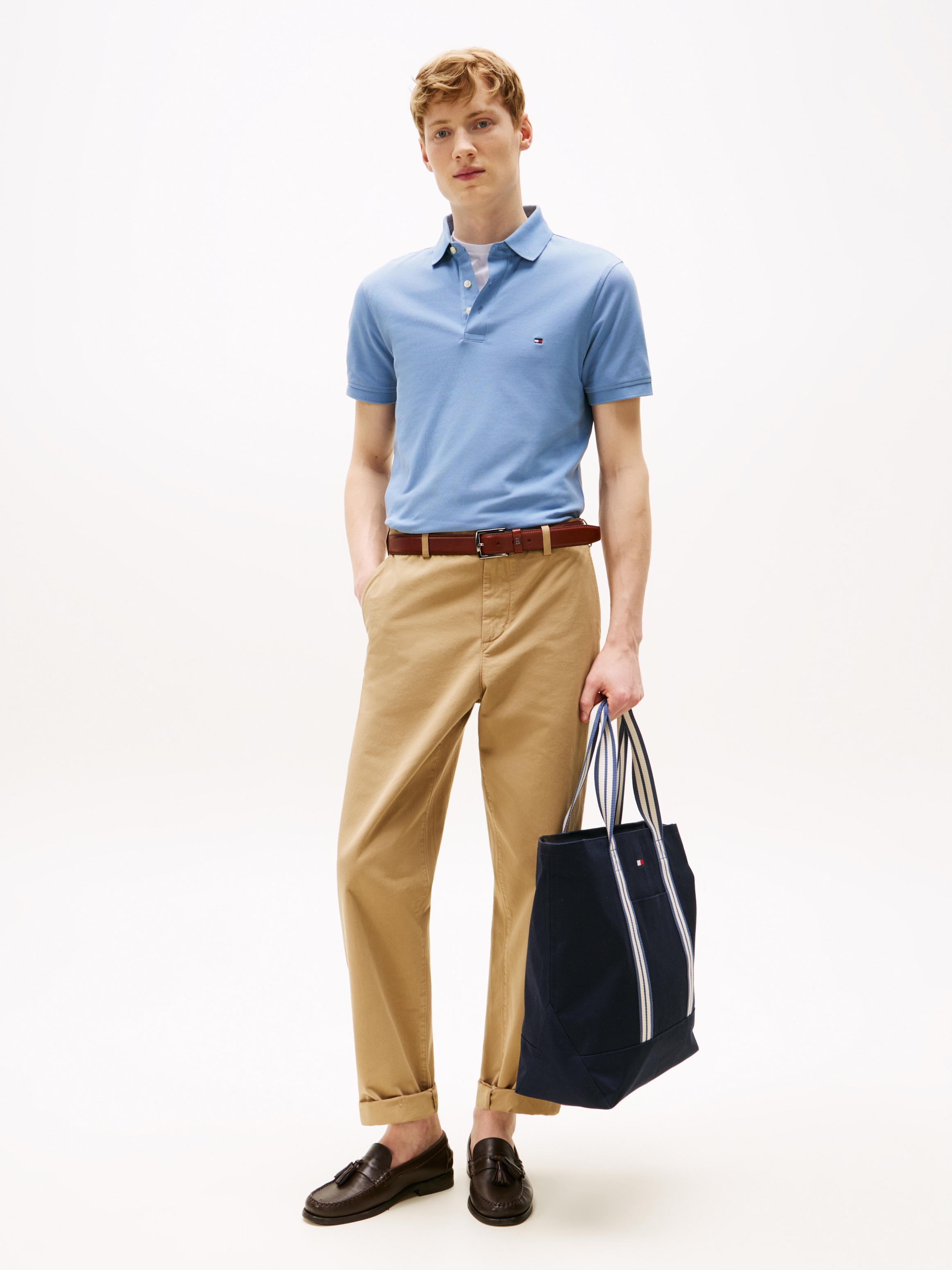 Tommy Hilfiger Poloshirt »1985 SLIM POLO«, Markenstickerei, aus Baumwoll-Piqué