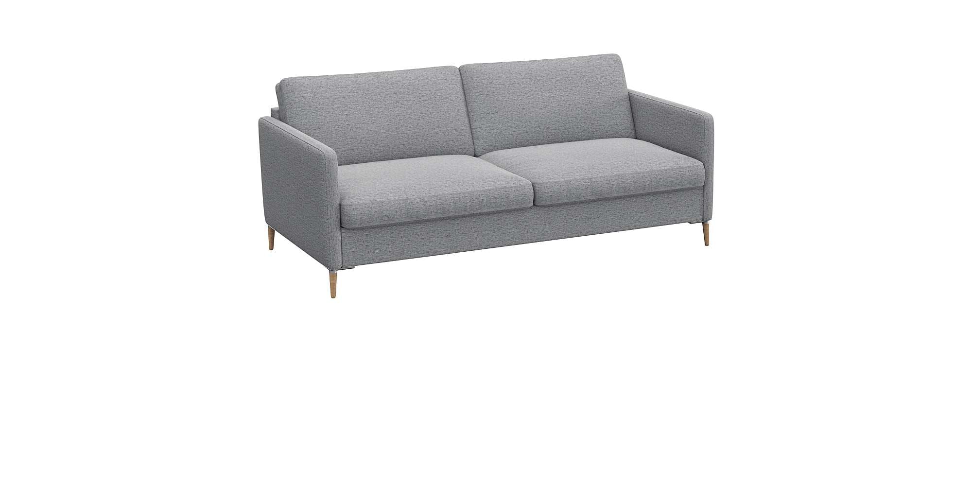 FLEXLUX 2,5-Sitzer »Fiore, super bequem durch Kaltschaum im Sitz«, schmale Armlehnen, Füße Alu+ Eiche