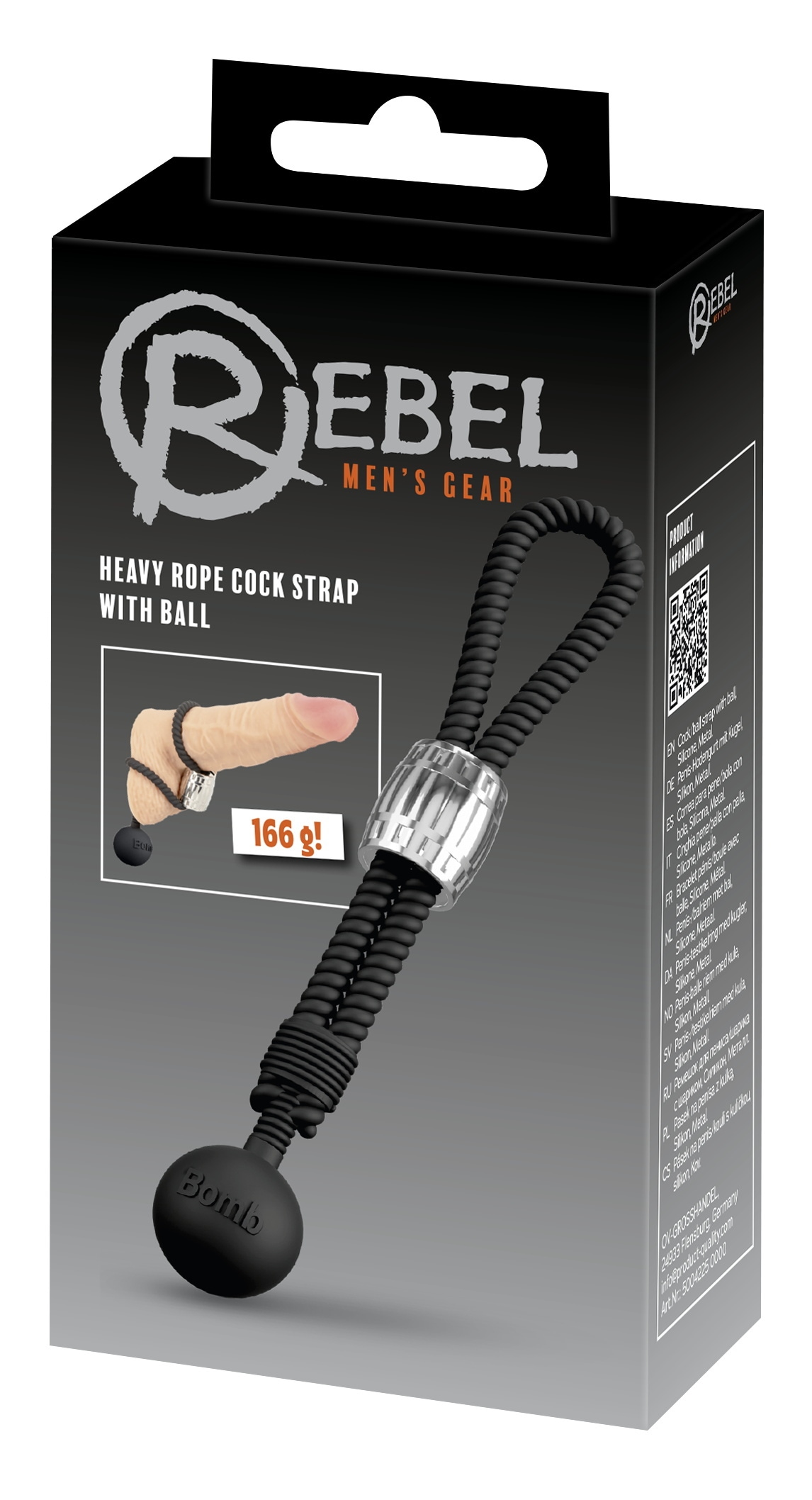 REBEL Penisring »Penisschlaufe Heavy Rope Cock Strap with Ball«