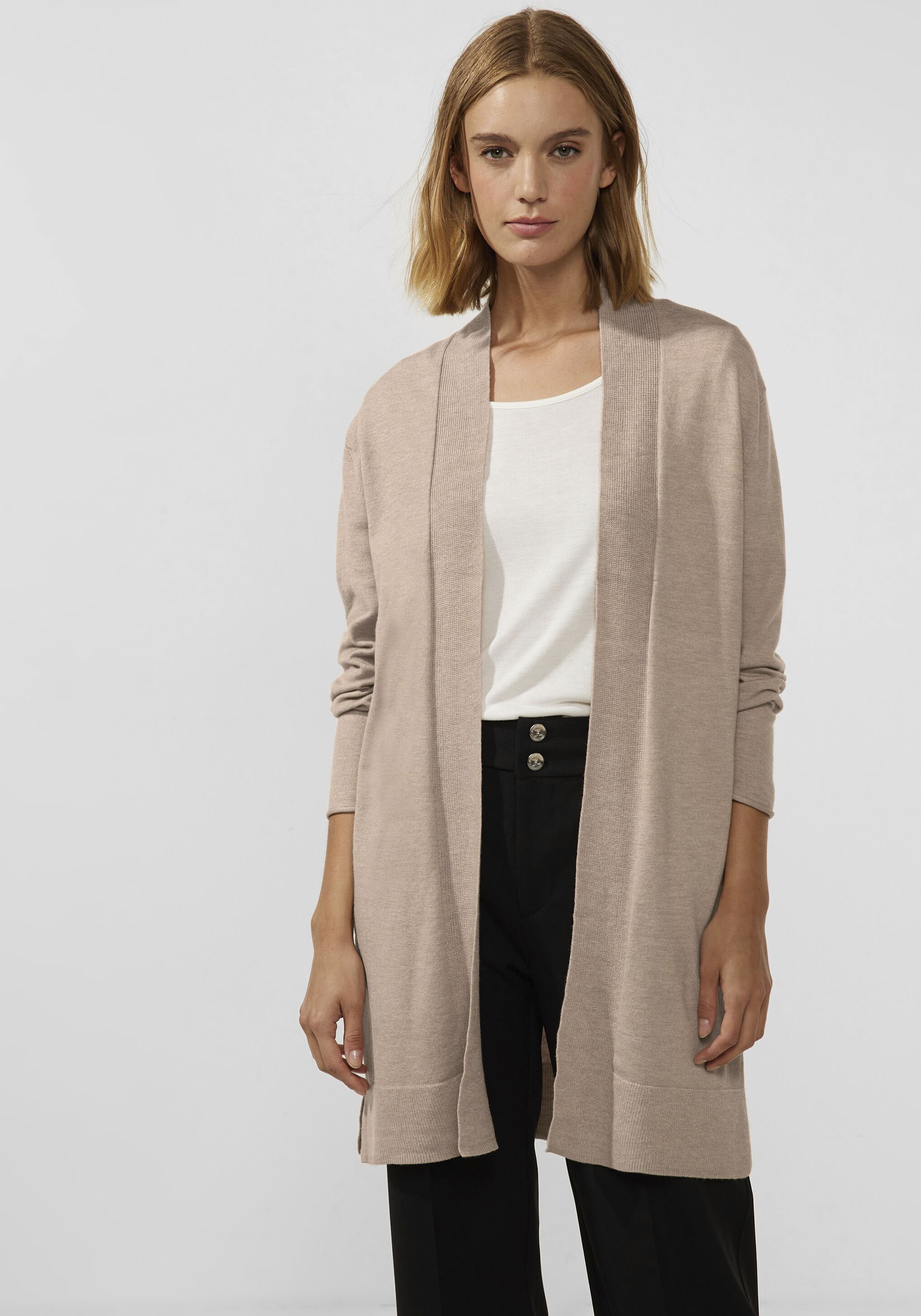 Cardigan, mit Seitenschlitzen