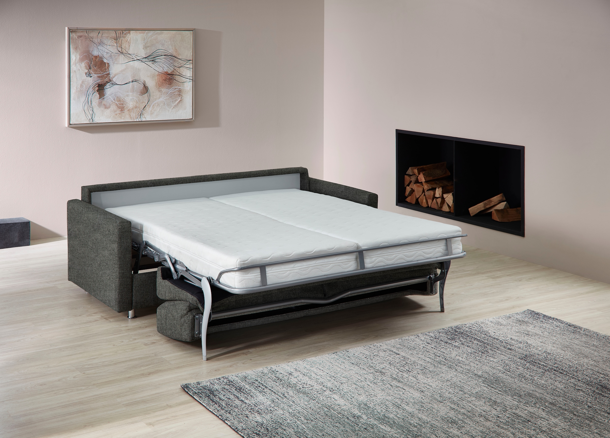 Bali Schlafsofa »JUNARA, Dauerschläfer mit zweigeteiltem Lattenrost«, 160er u. 180er Breite, 2 Matratzenvarianten