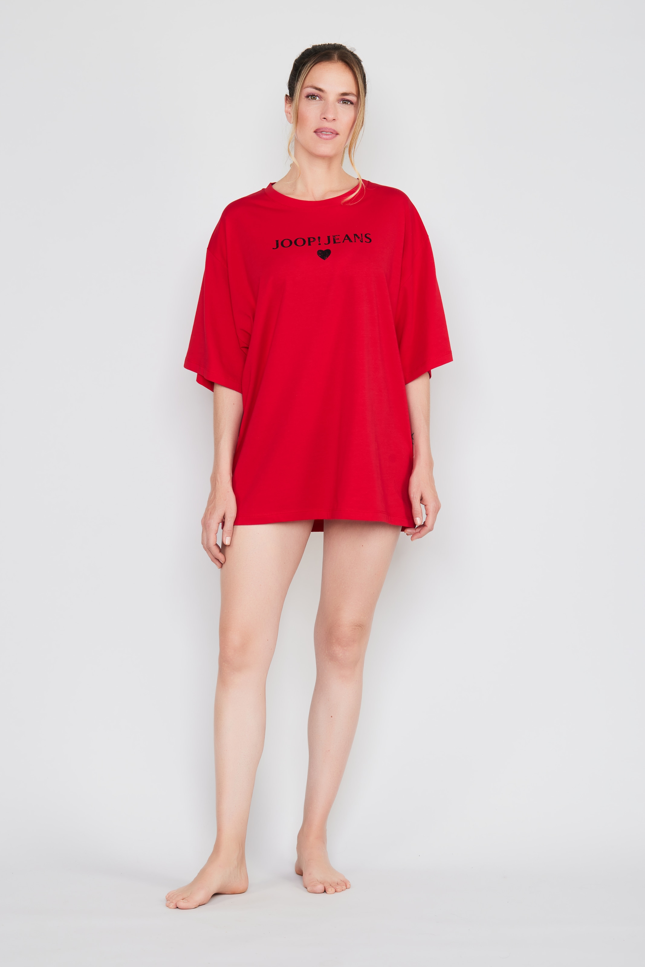JOOP! Jeans T-Shirt »After Dark (JOOP! Jeans)«, Logo-Schriftzug vorn, Kurzarm, Rundhalsausschnitt