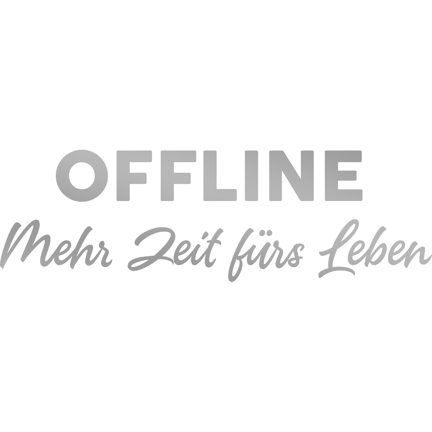 Wandtattoo »Offline Mehr Zeit fürs Leben«, (1 St.), Wandaufkleber, selbstklebend,...