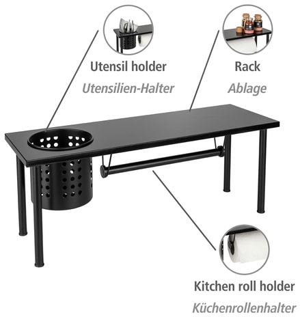 WENKO Küchenrollenhalter »Blanco«, mit Halterung für alle gängigen Küchenrollen, Stahl/MDF