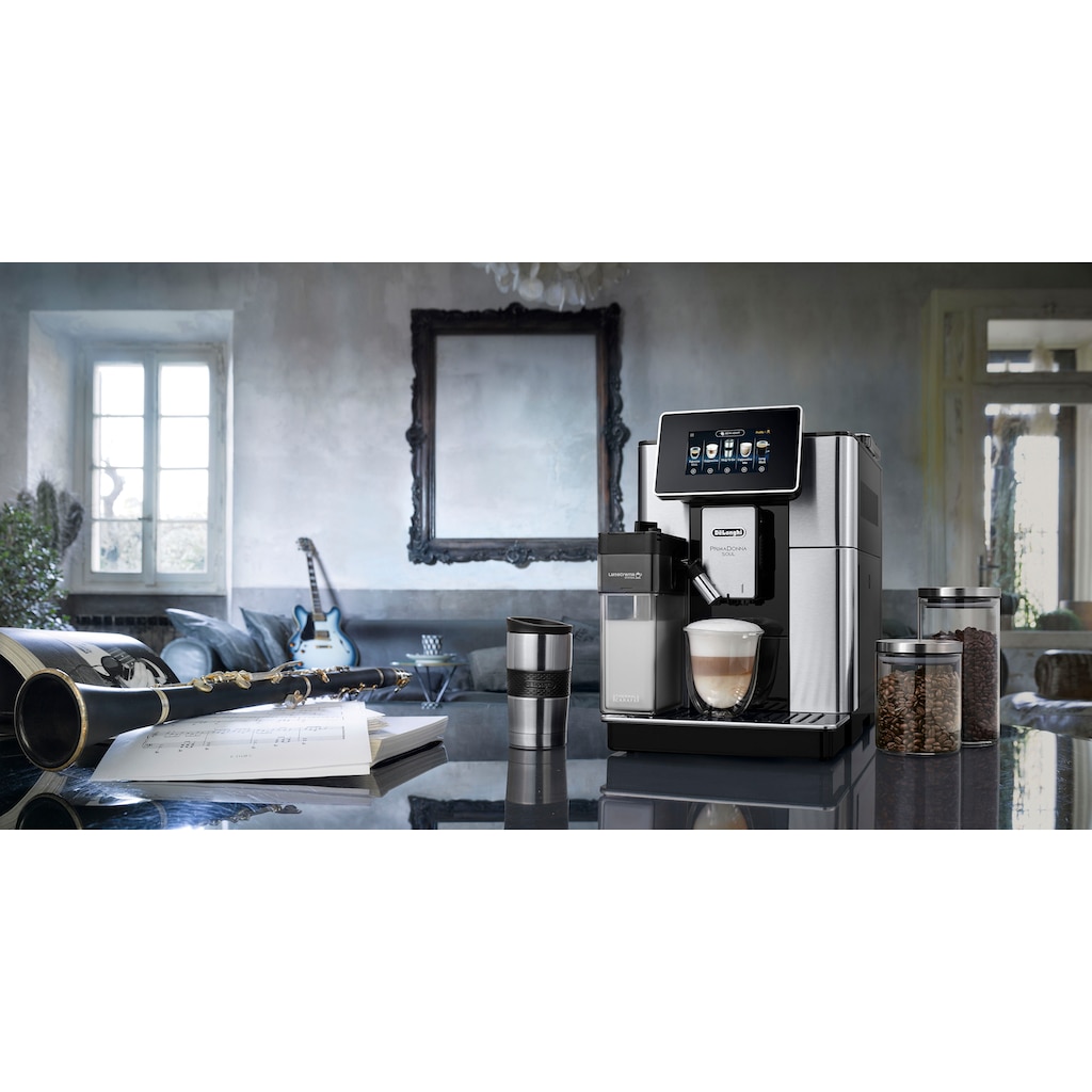 De'Longhi Kaffeevollautomat »PrimaDonna Soul ECAM 610.75.MB«, inkl. Kaffeekanne im Wert von UVP € 29,99 + Gläser-Set UVP € 46,90