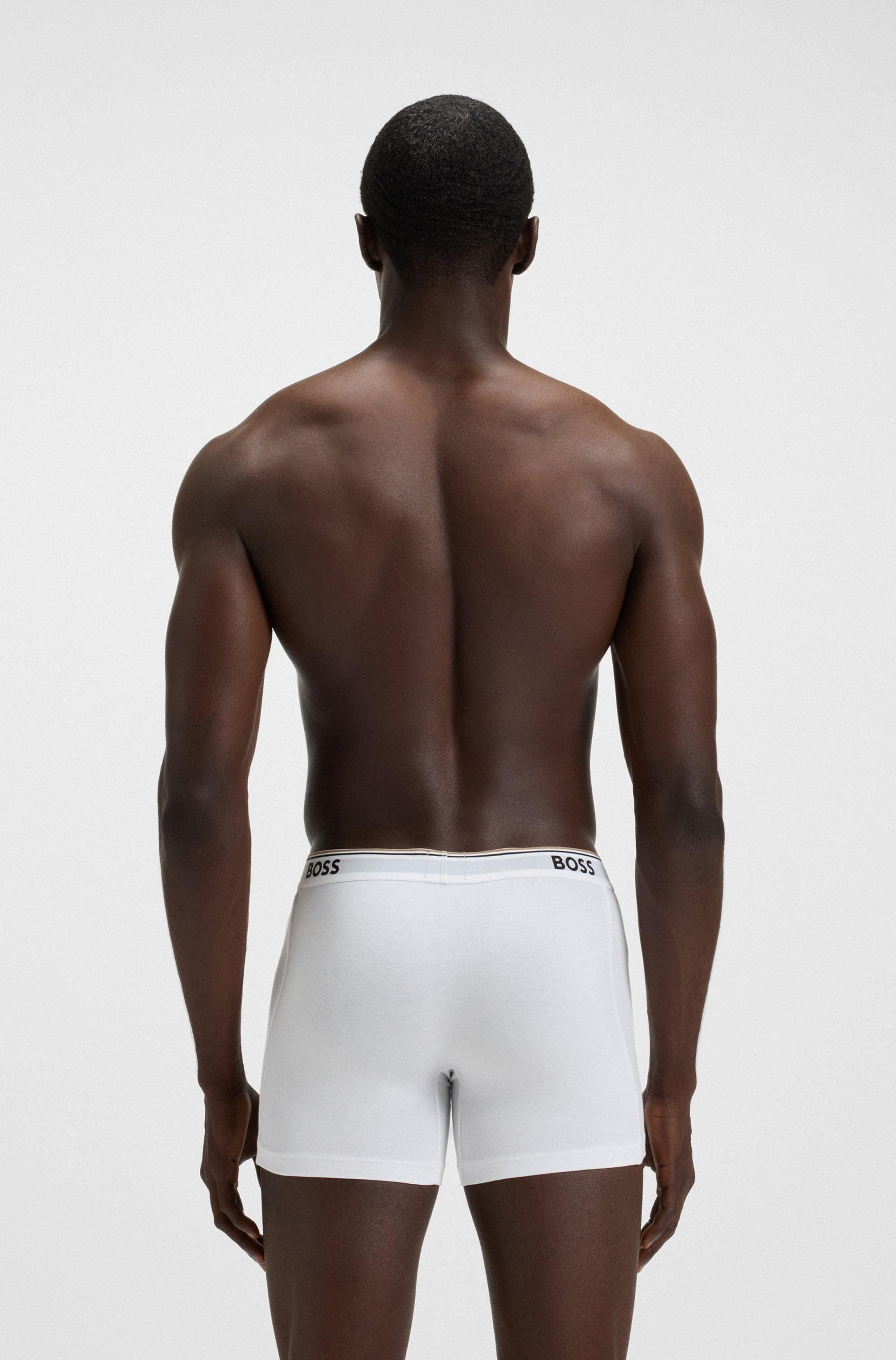 BOSS Langer Boxer »Brief 3 PACK«, mit farblich passendem Webbund