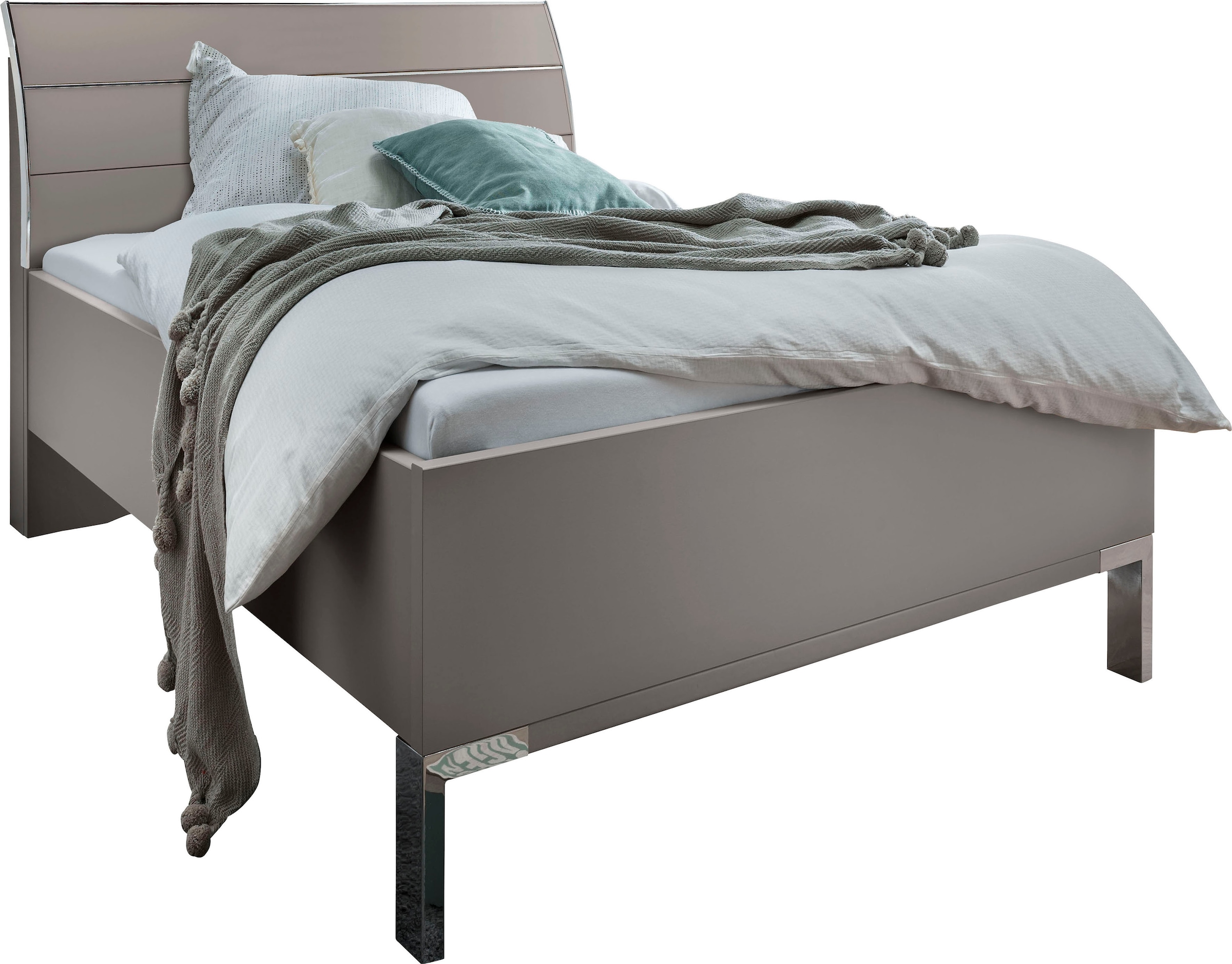 WIEMANN Futonbett »Monaco, 4-fache Liegehöhenverstellung« mit stilvollem Holzkopfteil, Made in Germany