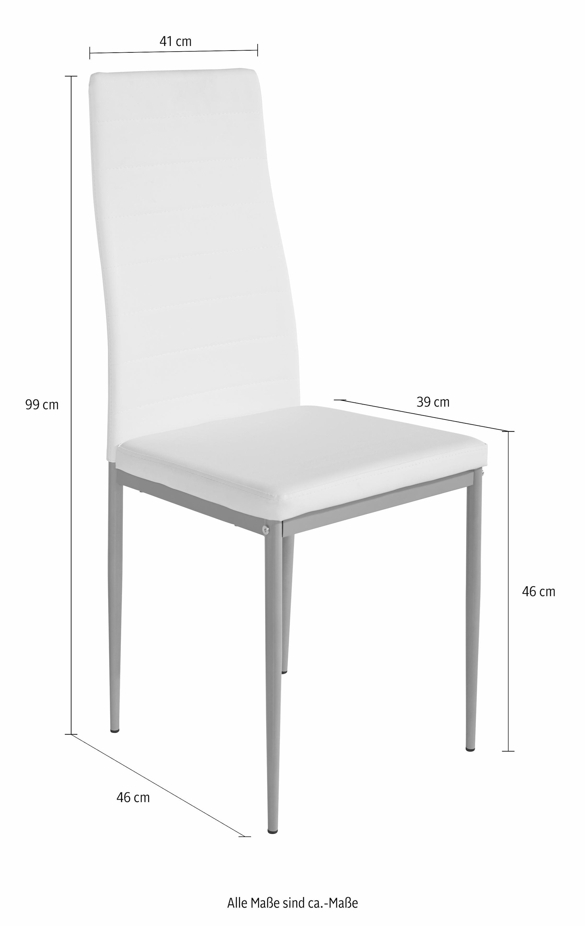 Homexperts Esszimmerstuhl »Pegasus«, (Set), 4 St., Kunstleder, Bezug in Kunstleder
