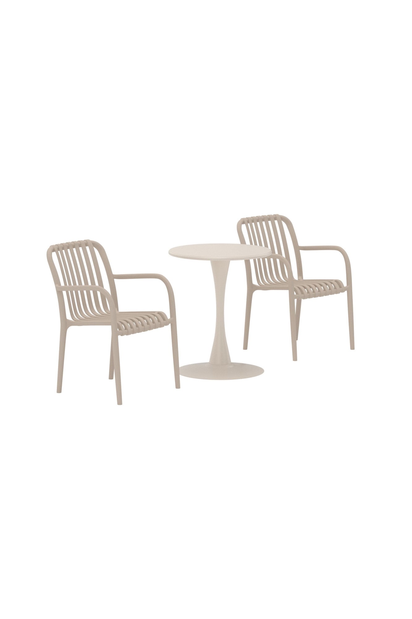 Venture Home Balkonset »Limnos, kompaktes Outdoor-Set für den Außenbereich« Sitzgruppe rund, Metallgestell, outdoor-geeignet