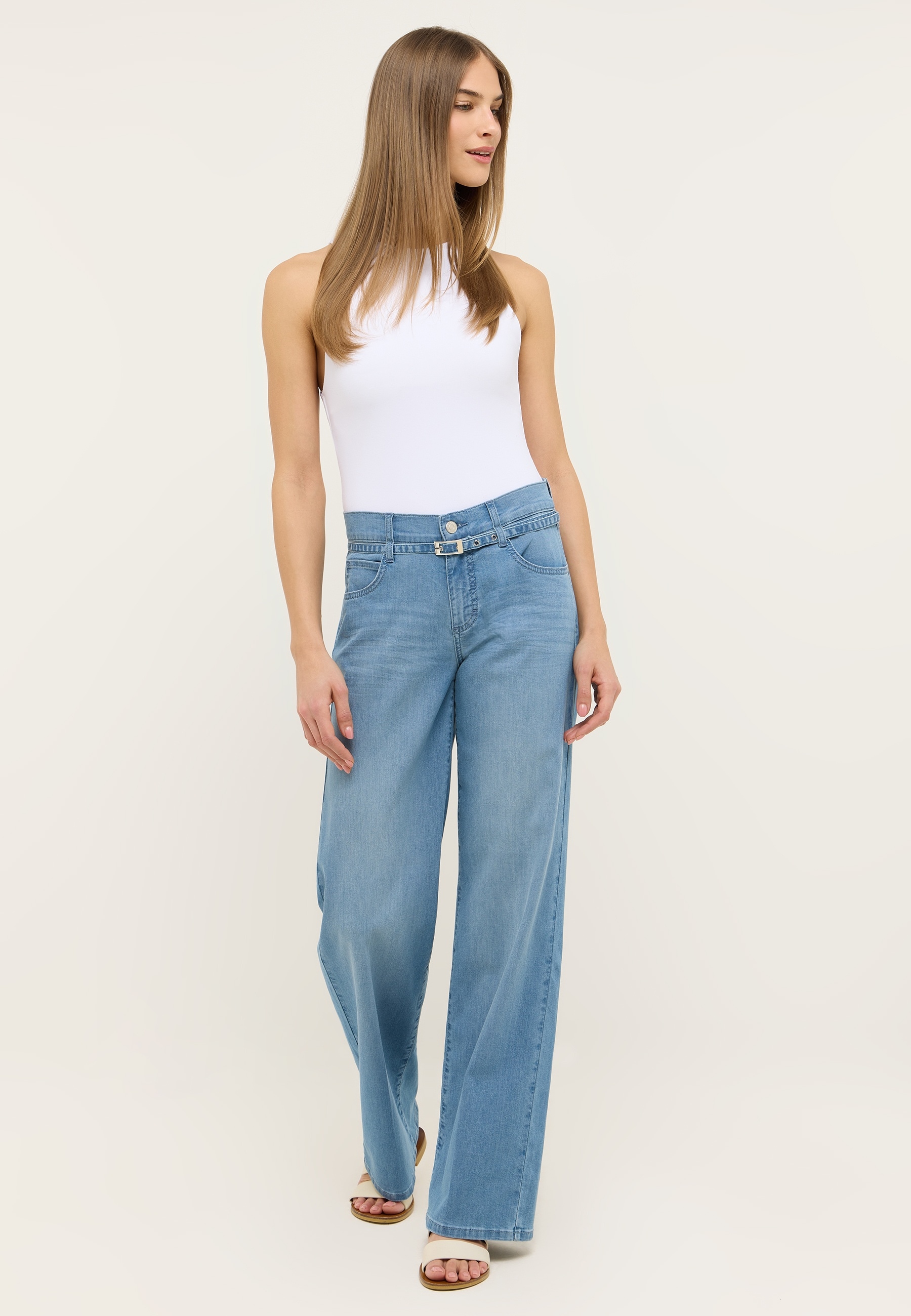 ANGELS Relax-fit-Jeans »LIZ BELT«, mit integriertem Gürtel