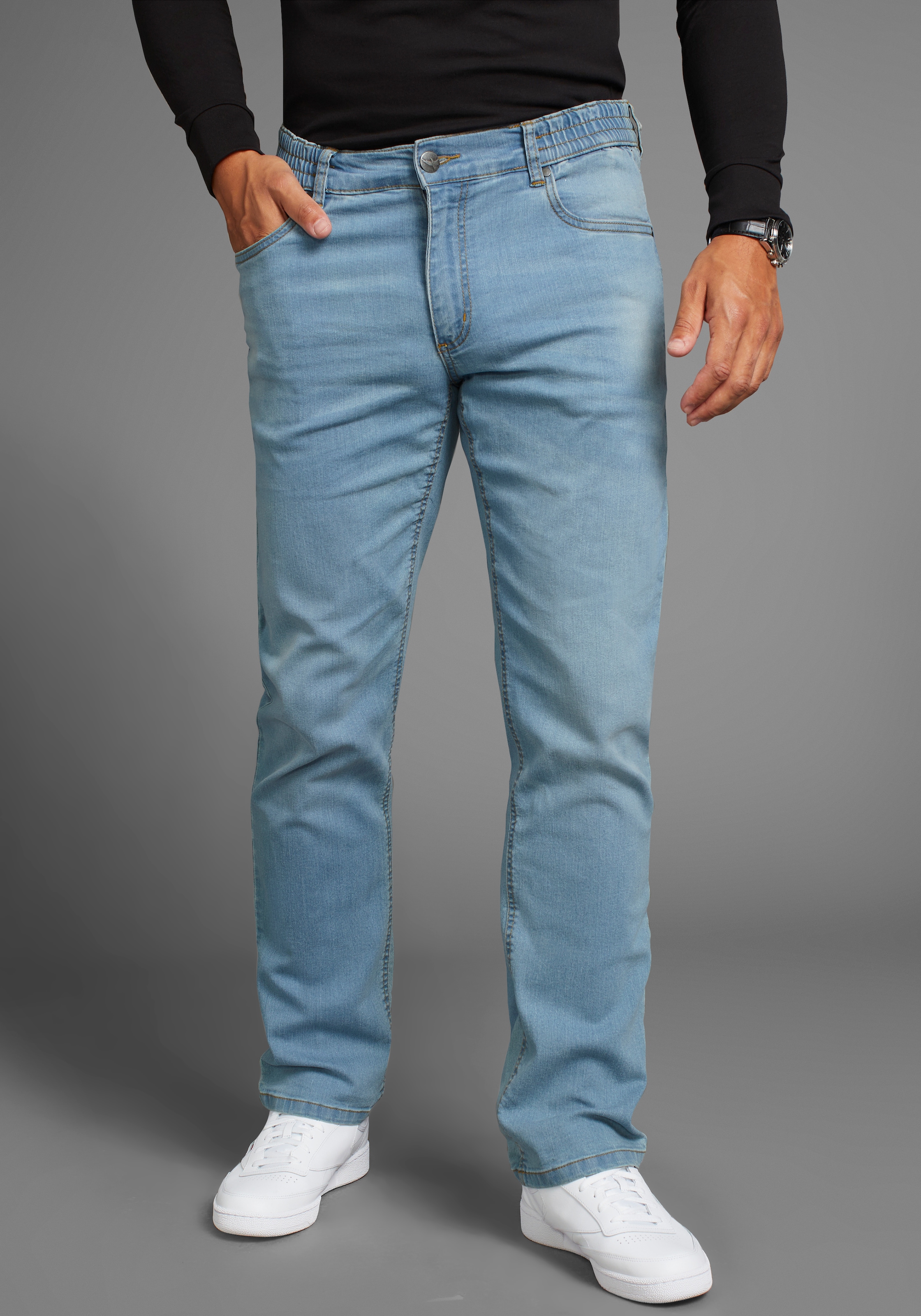 Dehnbund-Jeans »Paul«, elastischer Dehnbund, Comfort-Fit, gerader Beinschnitt