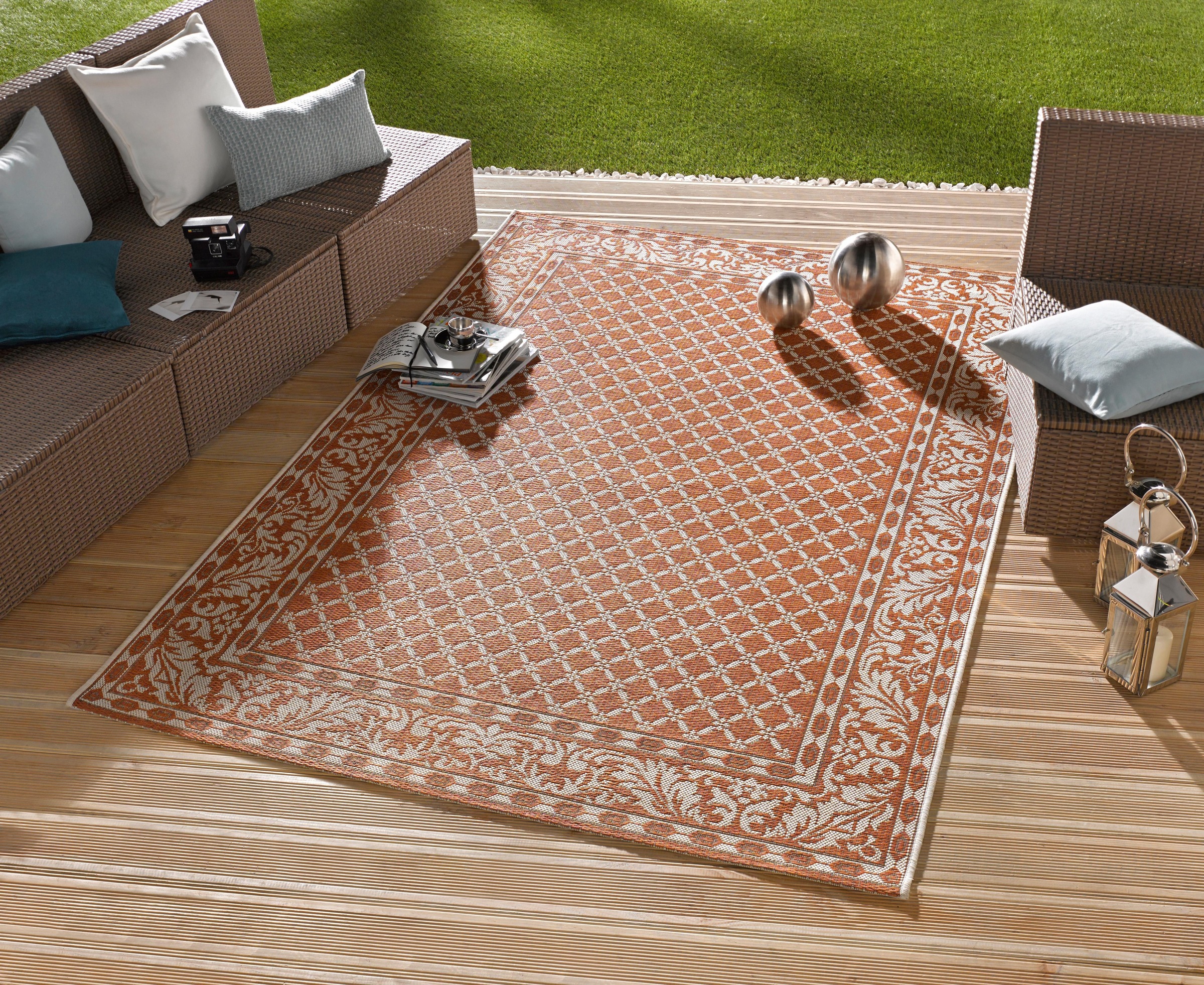 NORTHRUGS Teppich »Royal«, rechteckig, 4 mm Höhe, Sisal Optik, Robust, Pflegeleicht, Flachgewebe