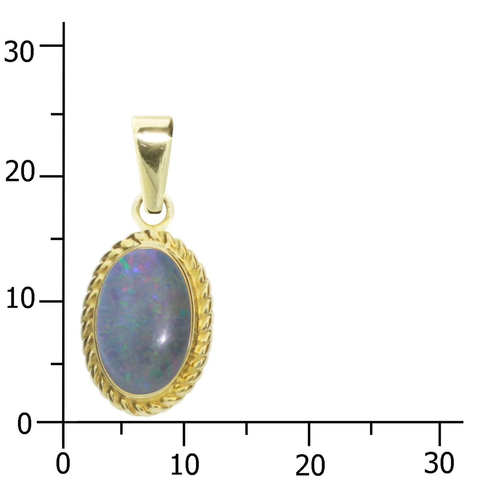 OSTSEE-SCHMUCK Kettenanhänger »- Julie - Gold 333/000 - Opal-Triplette«