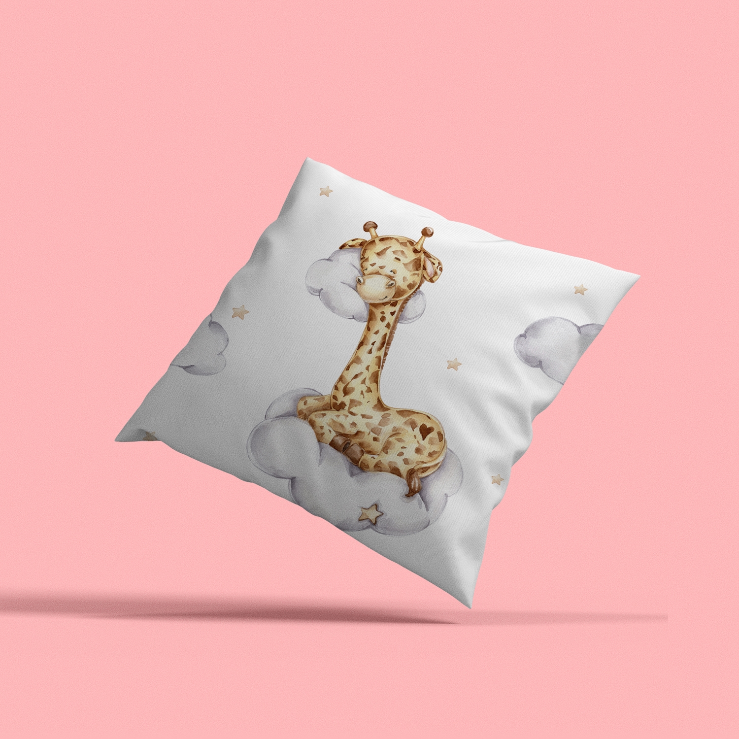 queence Dekokissen »Schlafende Giraffe«, Kissenhülle mit HD Premium Druck, geruchsneutral, 40x40cm