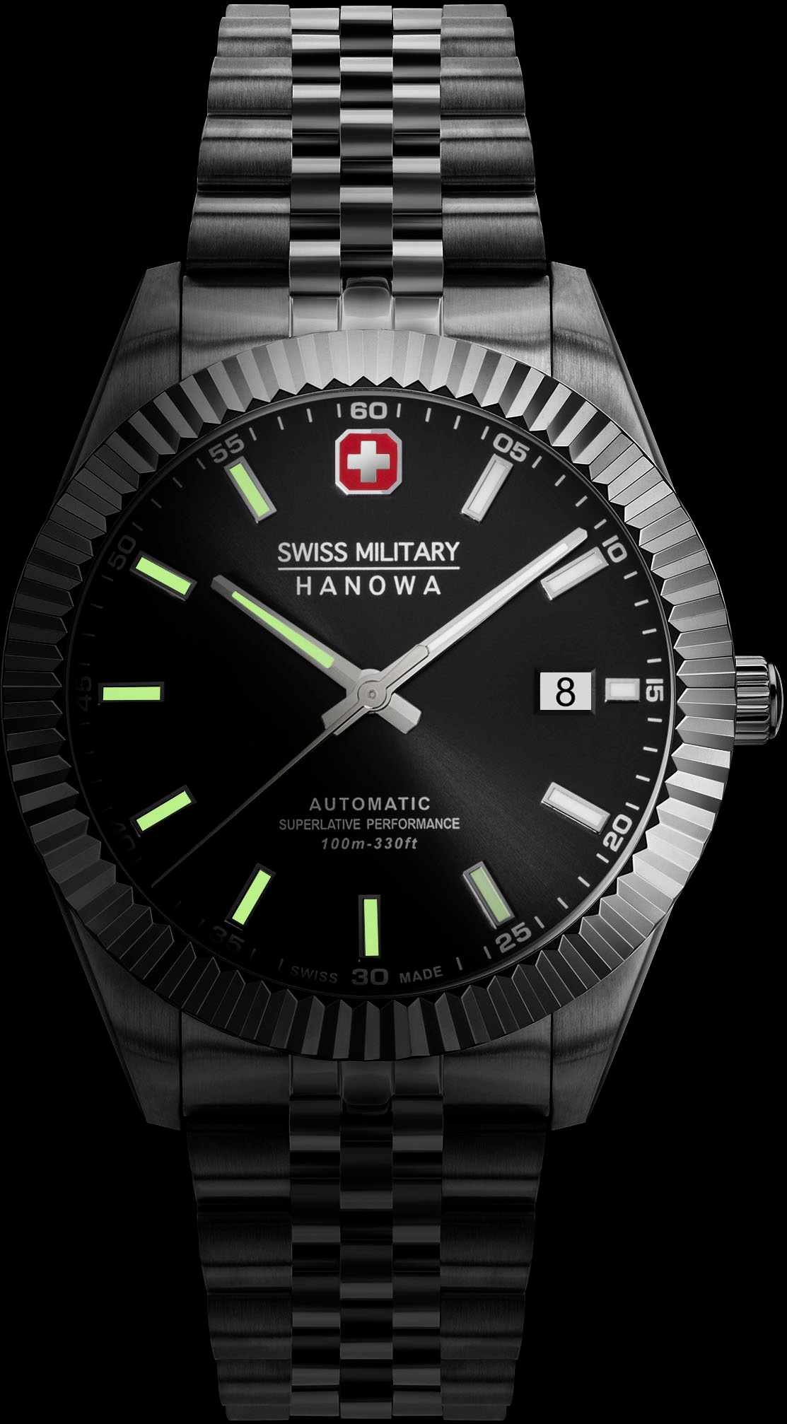 Swiss Military Hanowa Automatikuhr »AUTOMATIC DILIGENTER, SMWGL0002101«, Armbanduhr, Schweizer Uhr, Datum, Saphirglas, Swiss Made