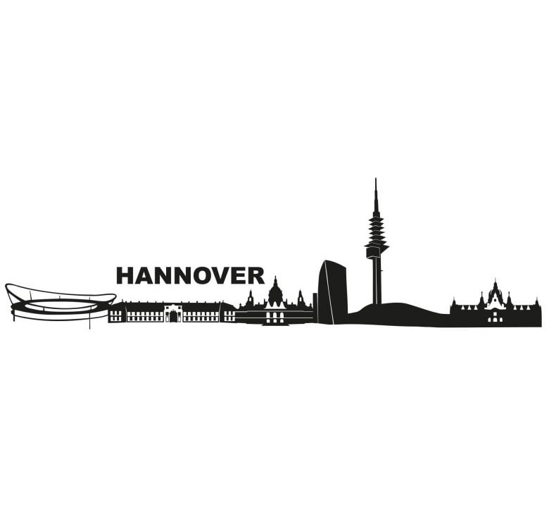 Wall-Art Wandtattoo »XXL Stadt Skyline Hannover 120cm«, (1 St.) bei OTTO